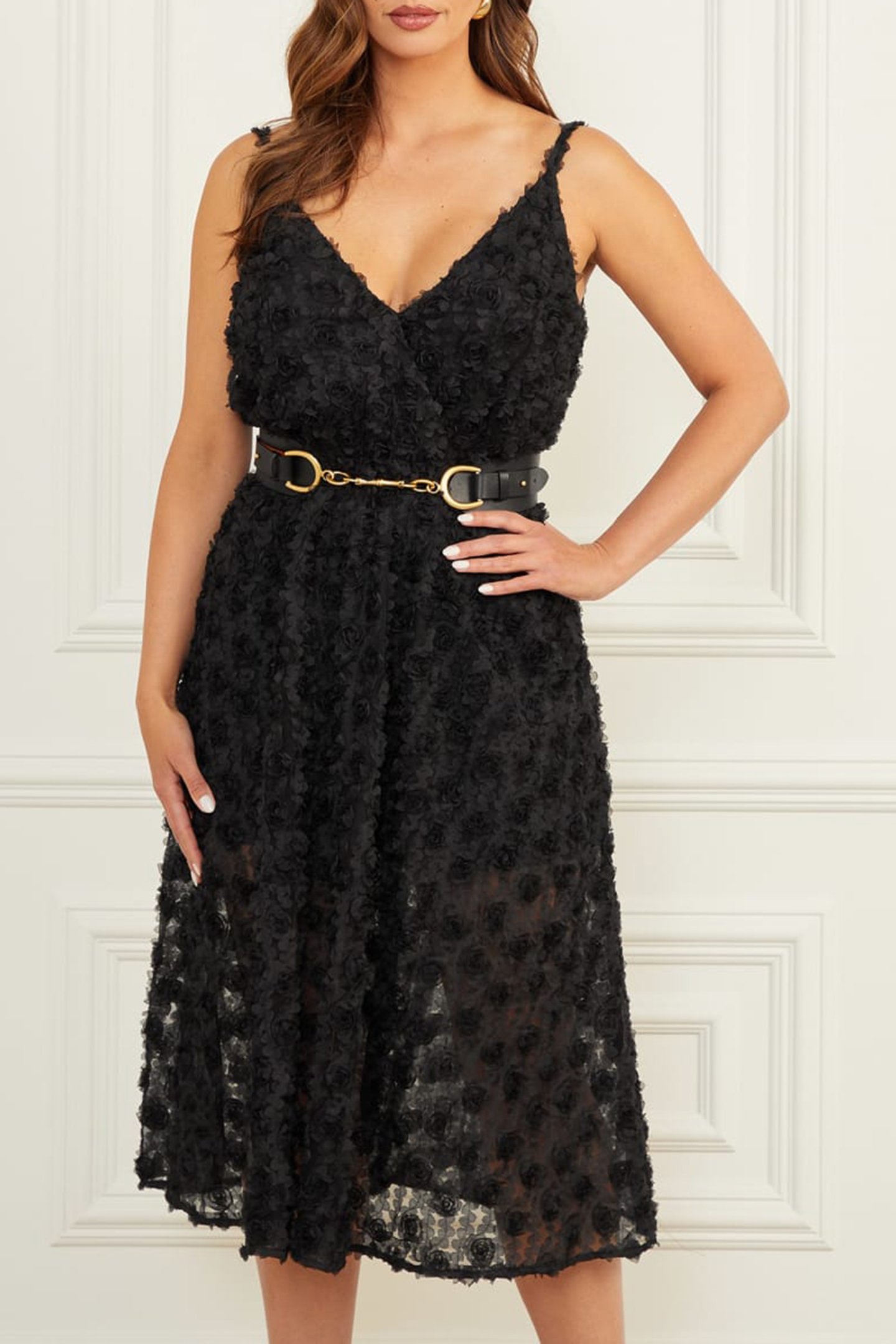 MARCIANO BY GUESS ROSIE DRESS JET BLACK by Guess by Marciano