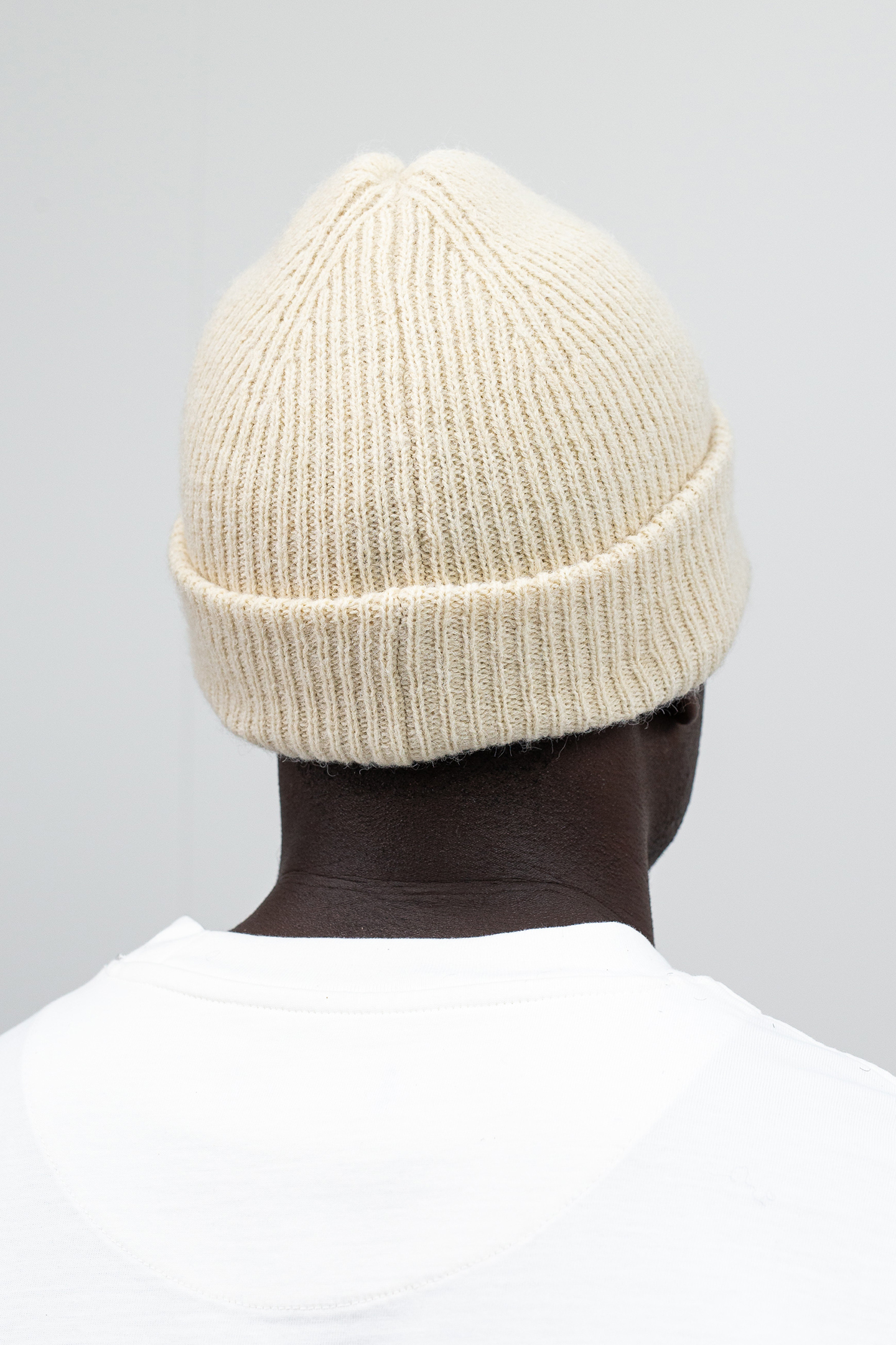 ARMY WOOL HOOK BEANIE BEIGE GREY 3