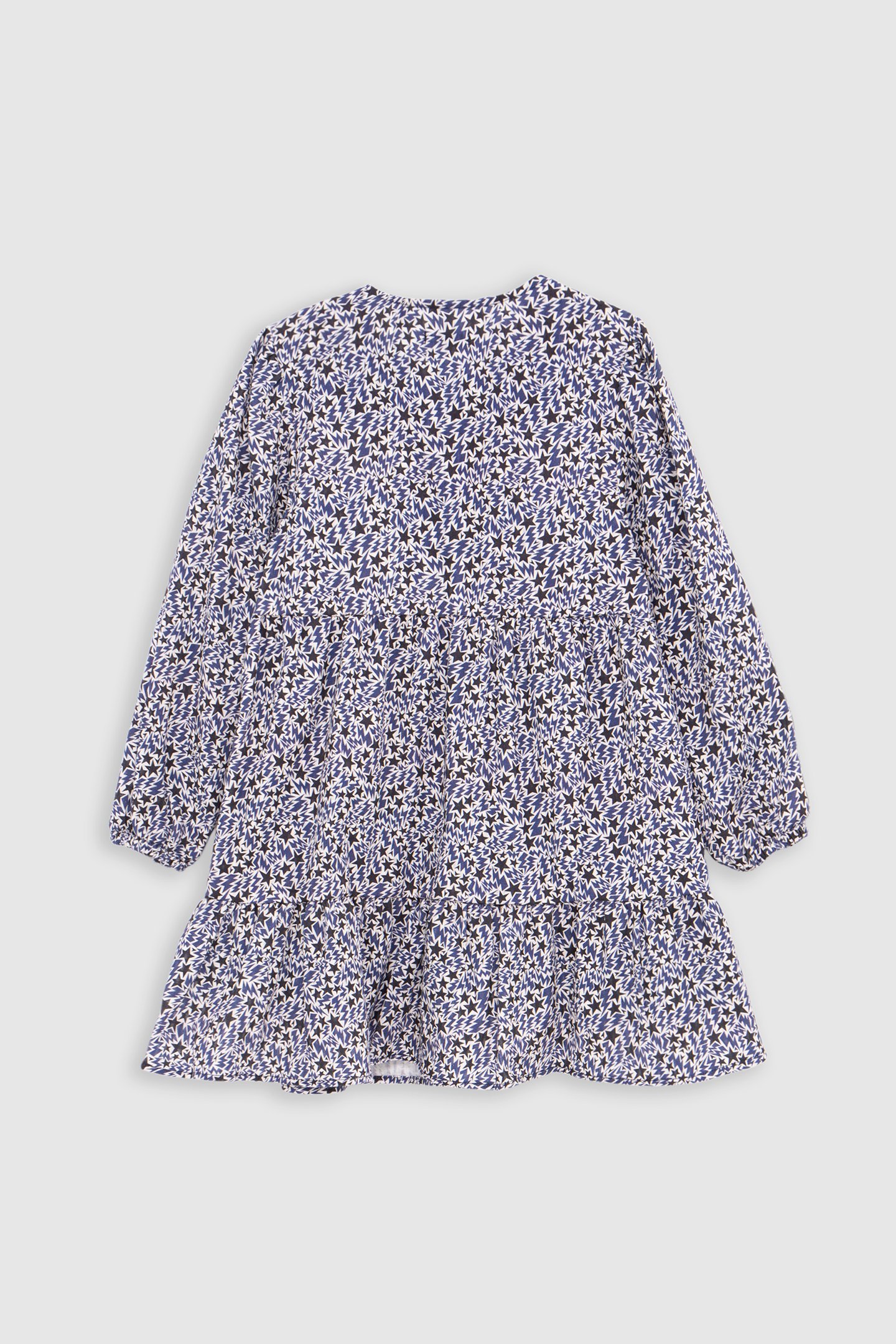 GIRL’S ECRU ORGANIC COTTON LIGHTNING-STARS PRINT DRESS 2