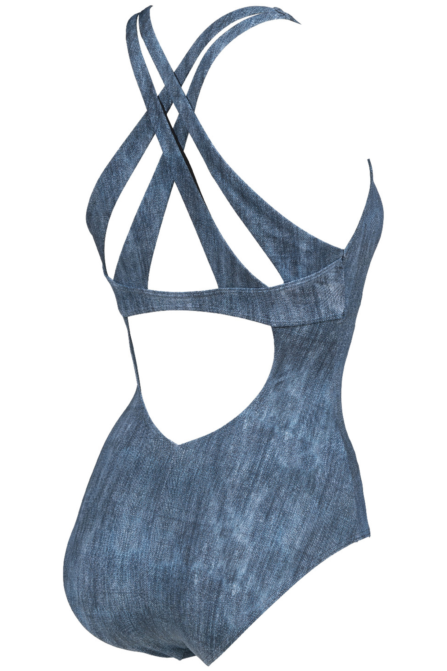 W CLEOPATRA CRISS CROSS BACK ONE PIECE DENIM 9