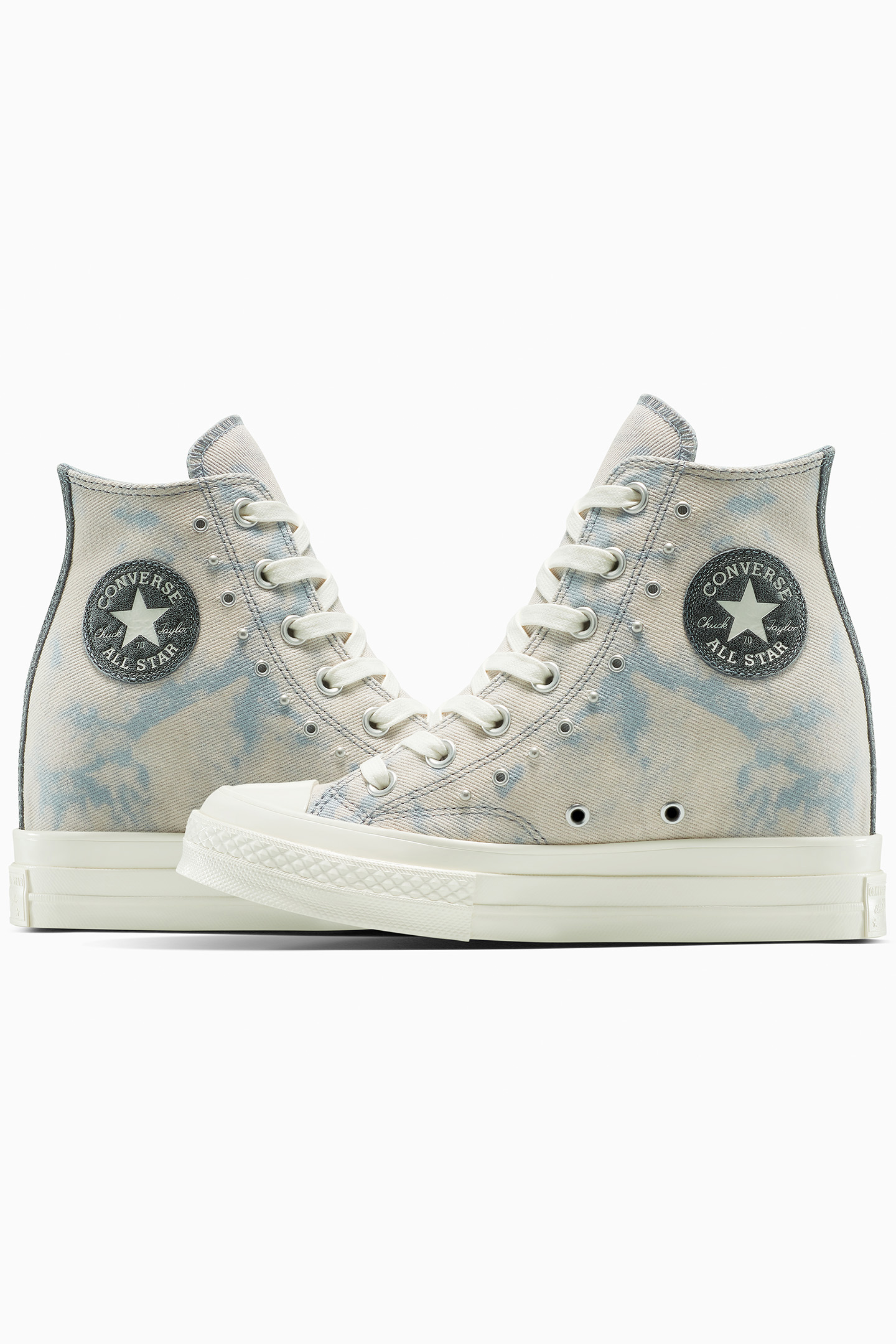 CHUCK 70 WEDGE PLATFORM WASHED DENIM WET STONE/WET STONE/EGR 9