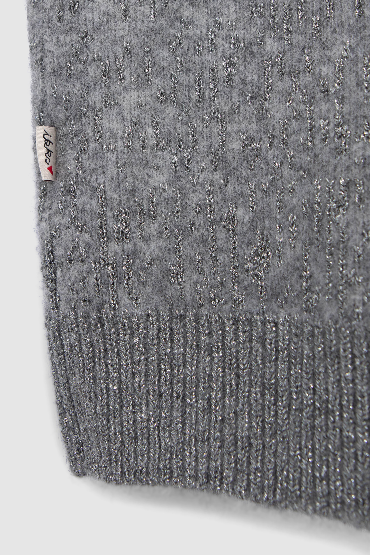 GIRL'S GREY JACQUARD LUREX SWEATER DRESS 4