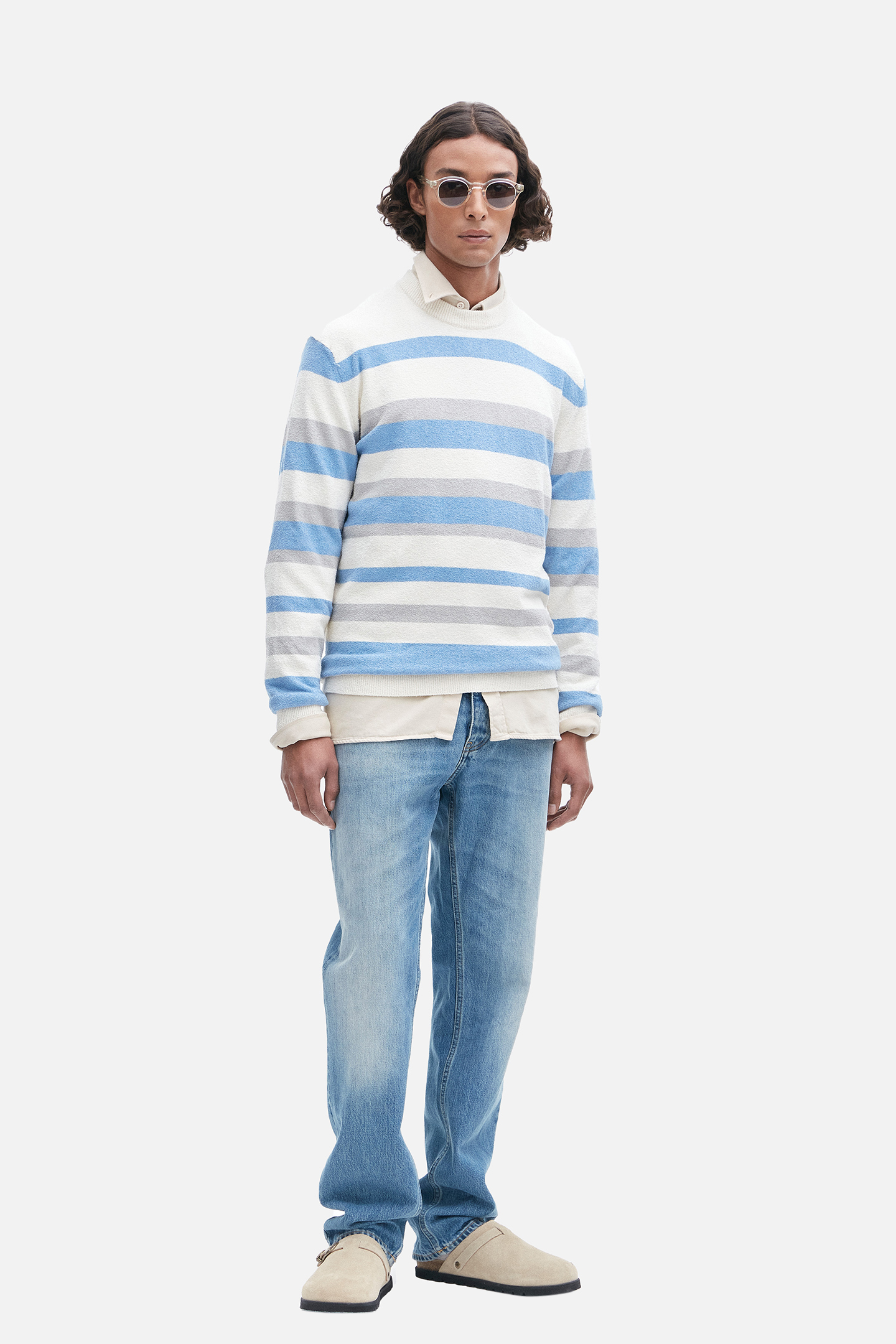 KOVER KNITWEAR OFF WHITE BLUE 2