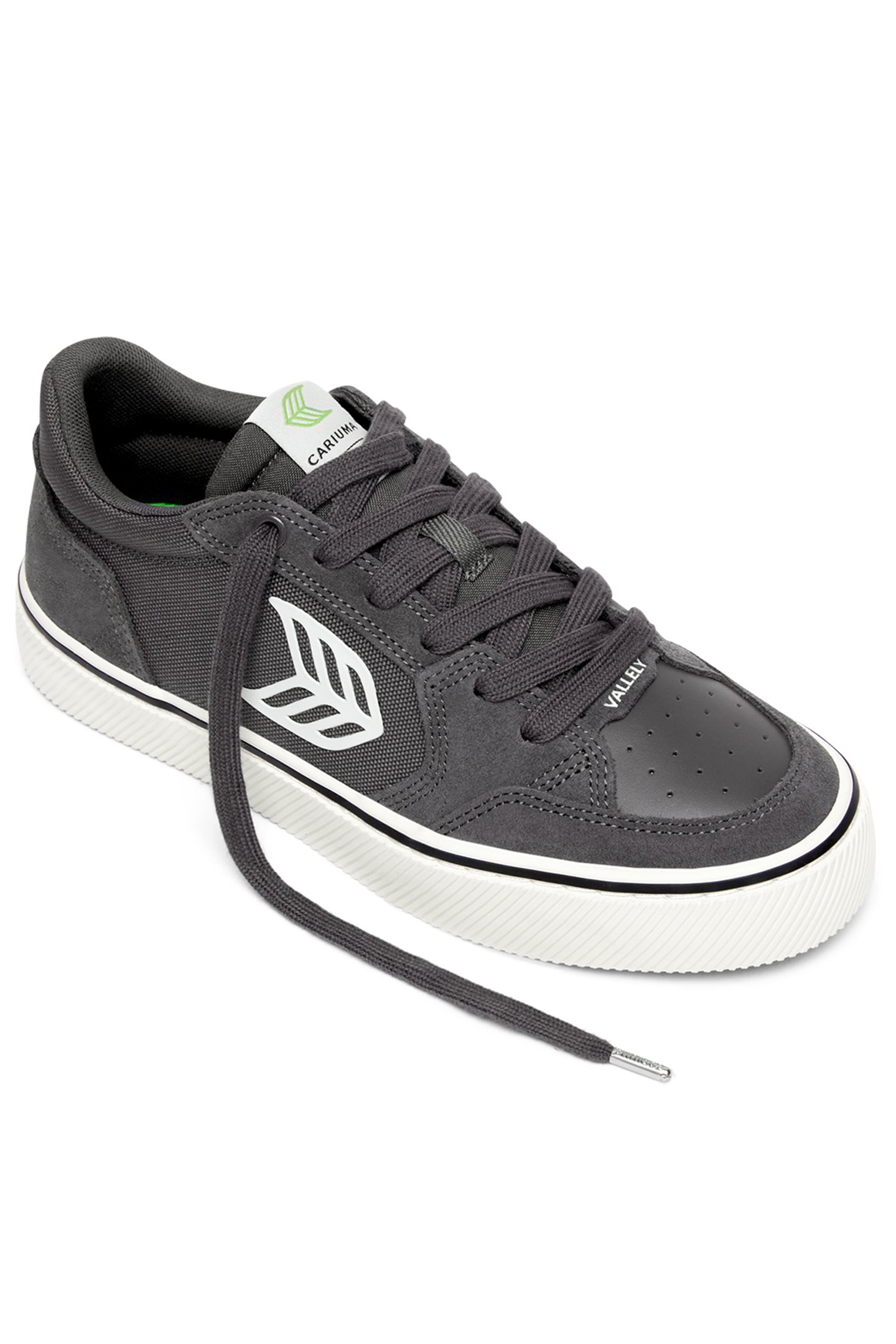 VALLELY PRO MAGNET GREY SUEDE AND CORDURA IVORY LOGO SNEAKER 2