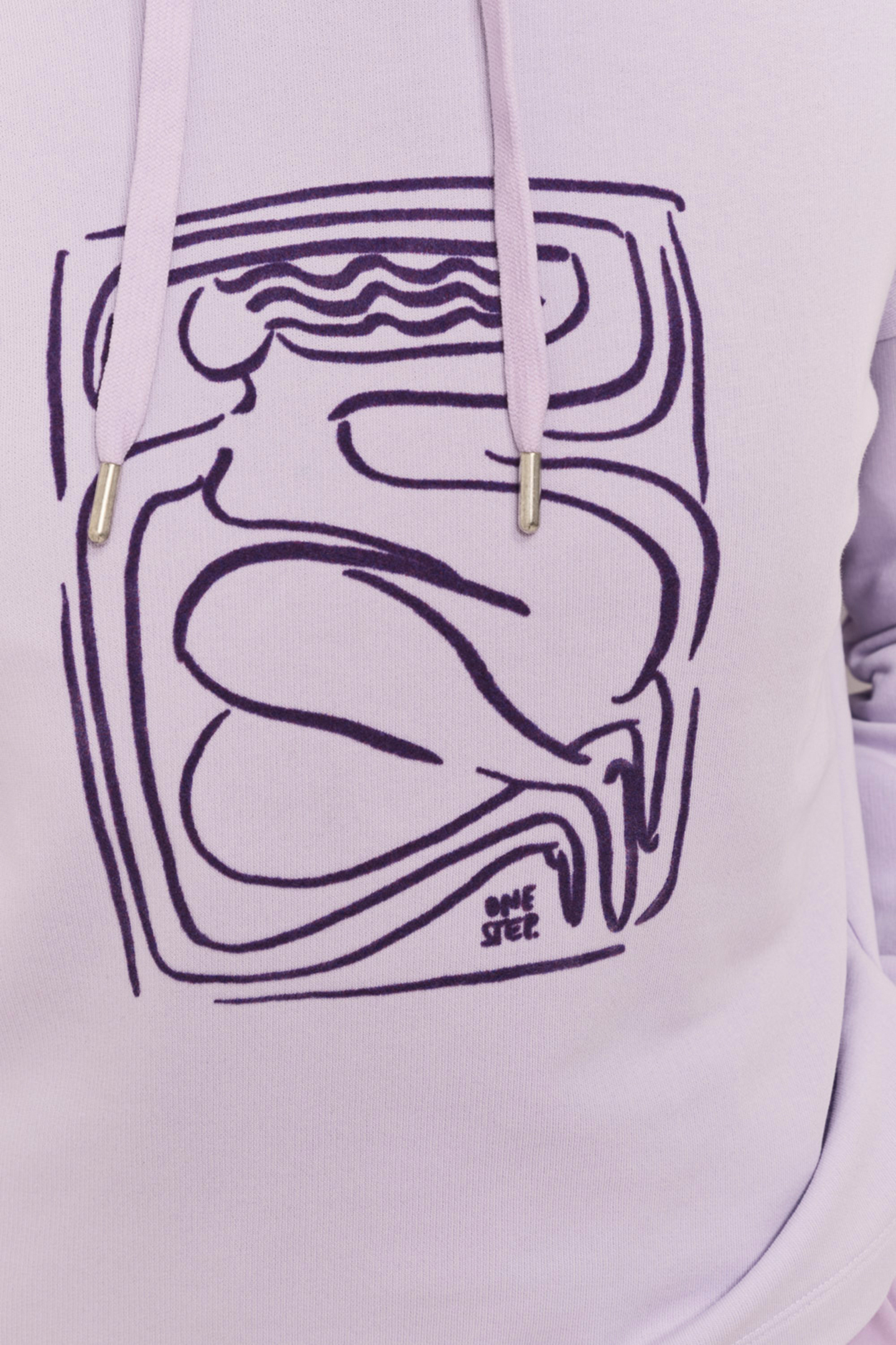 MAORI GLYCINE FLEECE HOODIE WITH FLOCKED VELVET DANCER PRINT 5