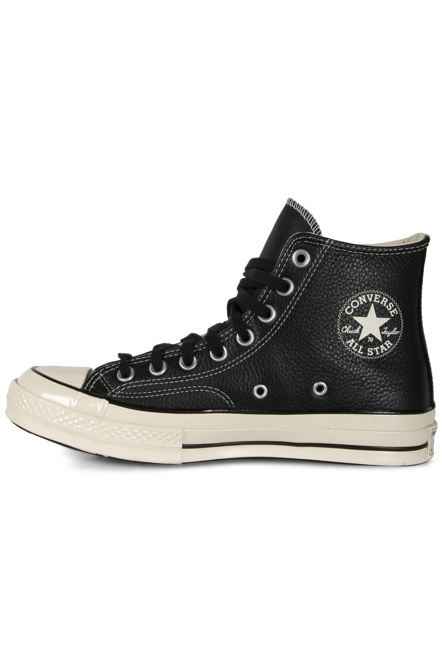 UNISEX CHUCK 70 LEATHER BLACK/NATURAL IVORY/EGRET 3