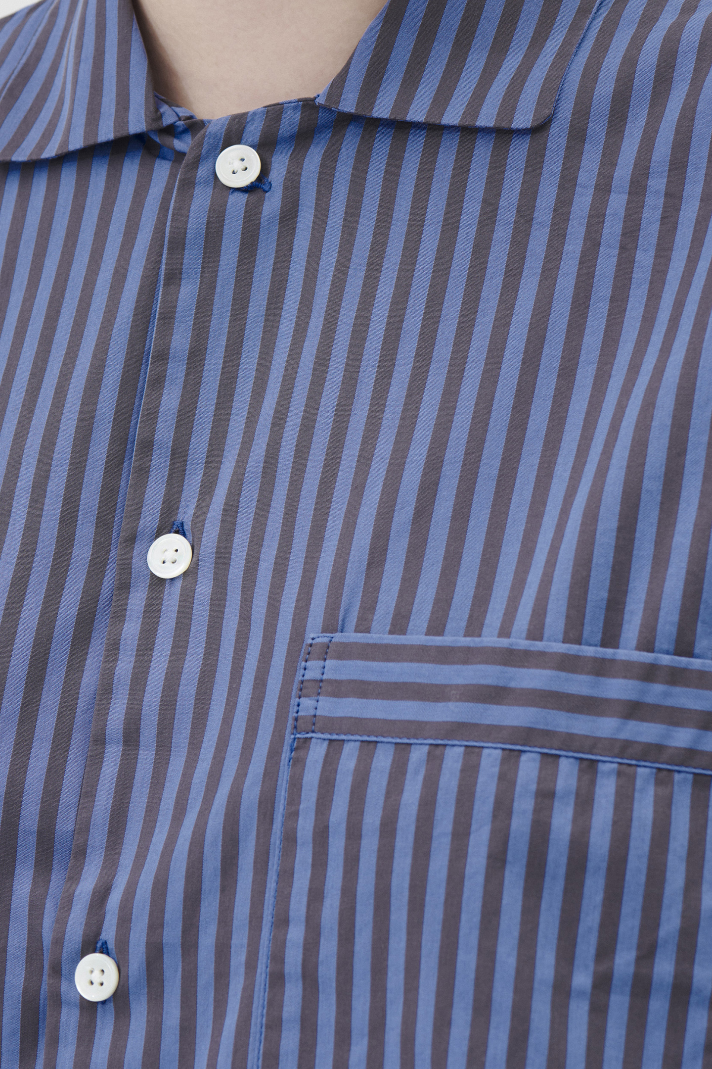 UNISEX POPLIN PYJAMAS SHIRT VERNEUIL STRIPES 4
