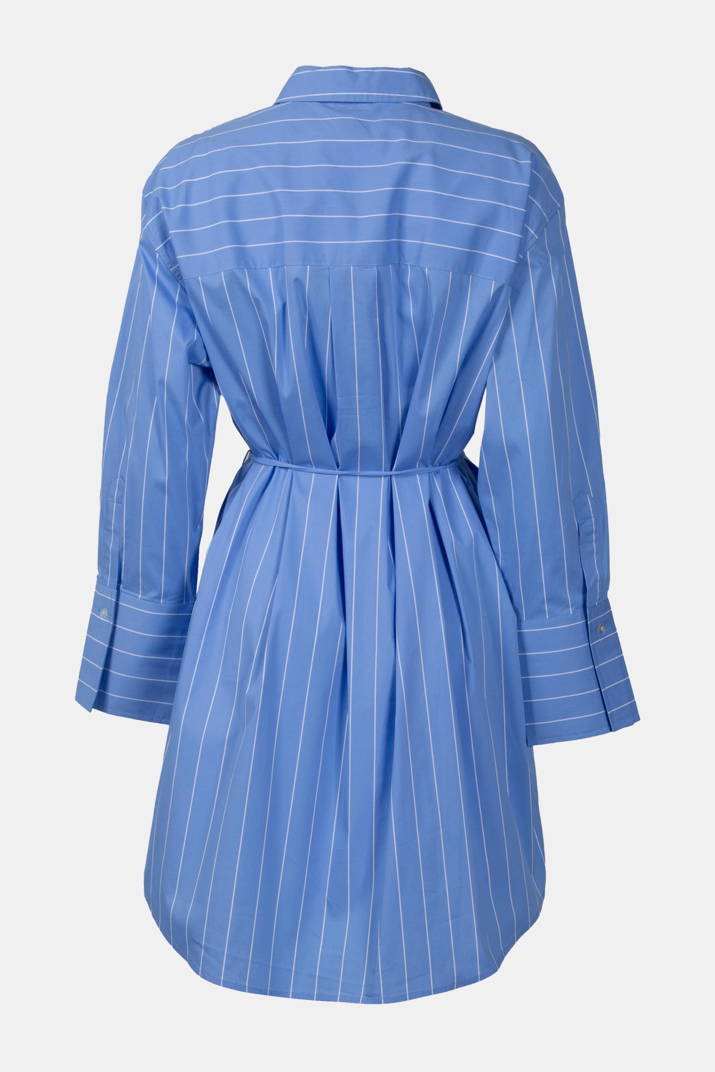 BRIENNA STRIPED BLOUSE DRESS LS BLUE 4