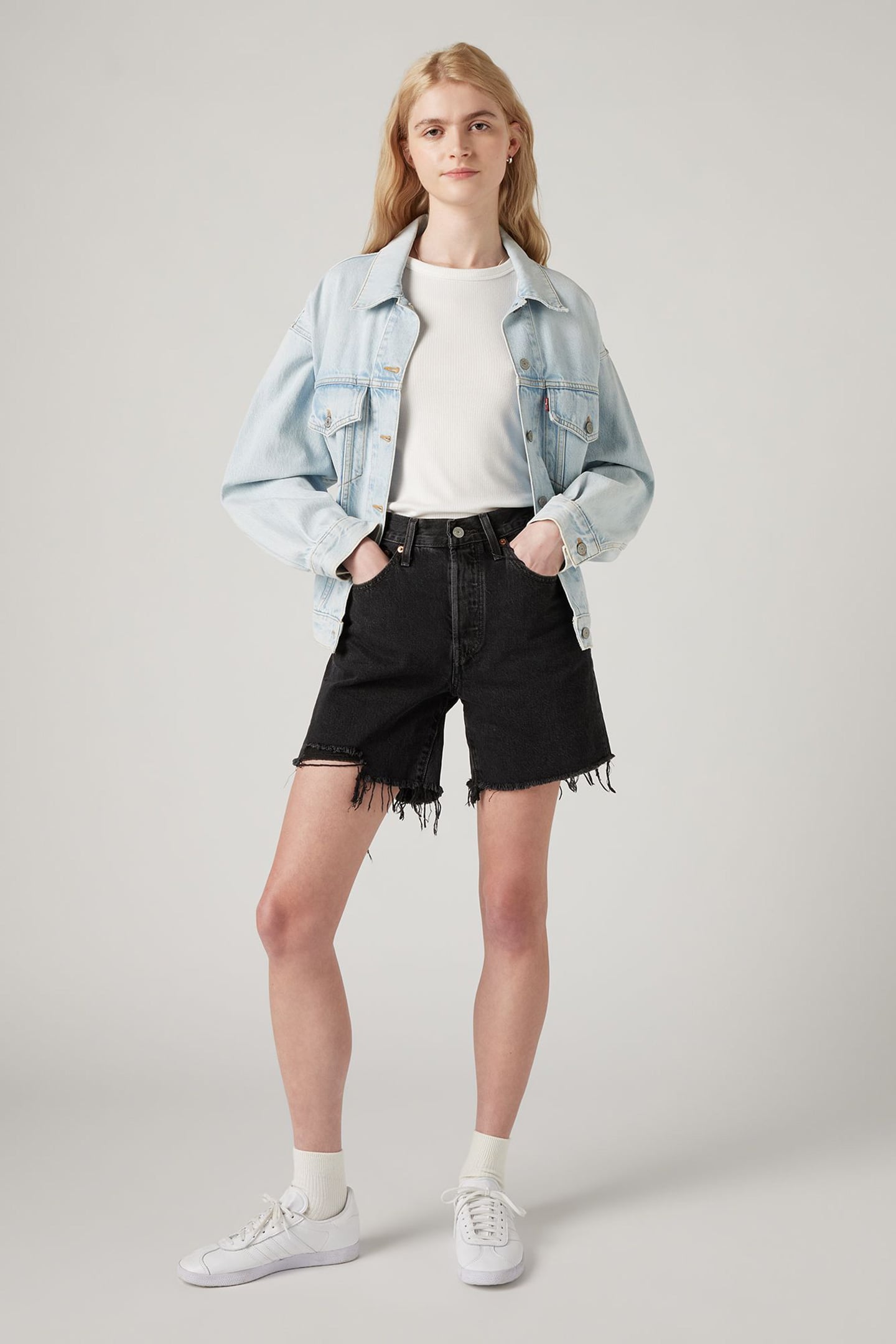 501® MID THIGH SHORTS BLACK 5