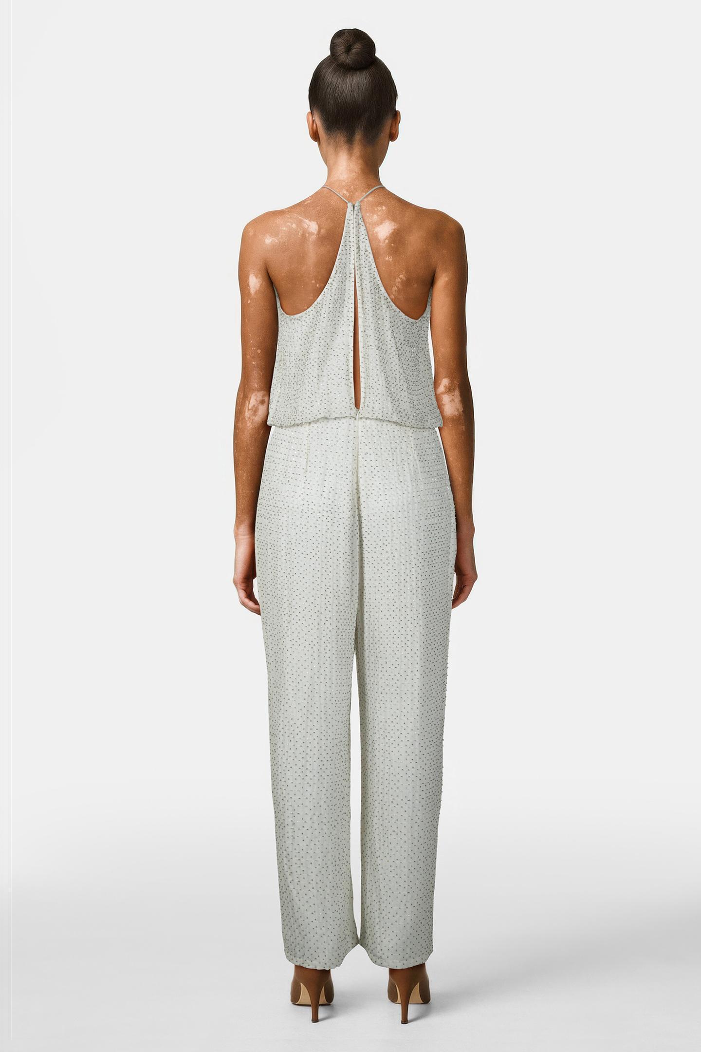 CLARA EMBELLISHED STRPY JUMPST WHITE 2