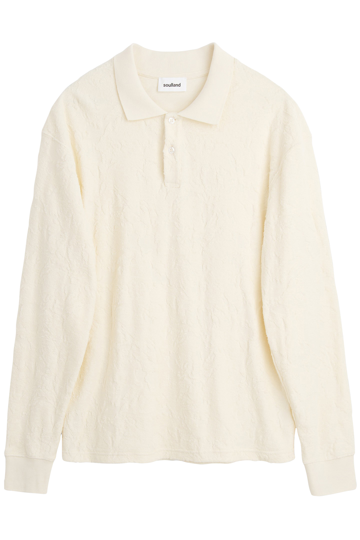 ROBERT PLUSH L/S POLO SHIRT OFF WHITE 5