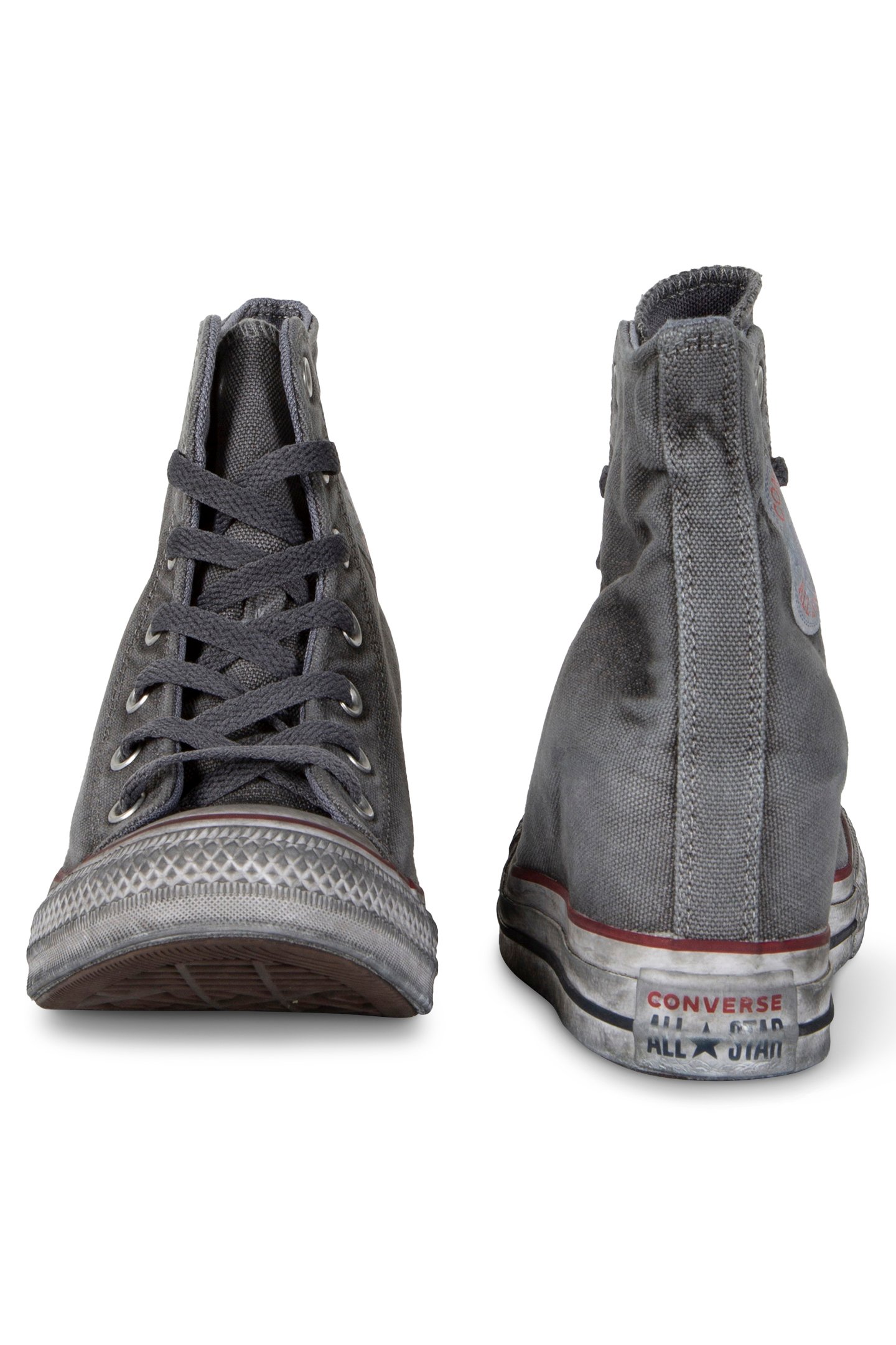 CHUCK TAYLOR ALL STAR WEDGE PLATFORM DISTRESSED WHITE SMOKE  2