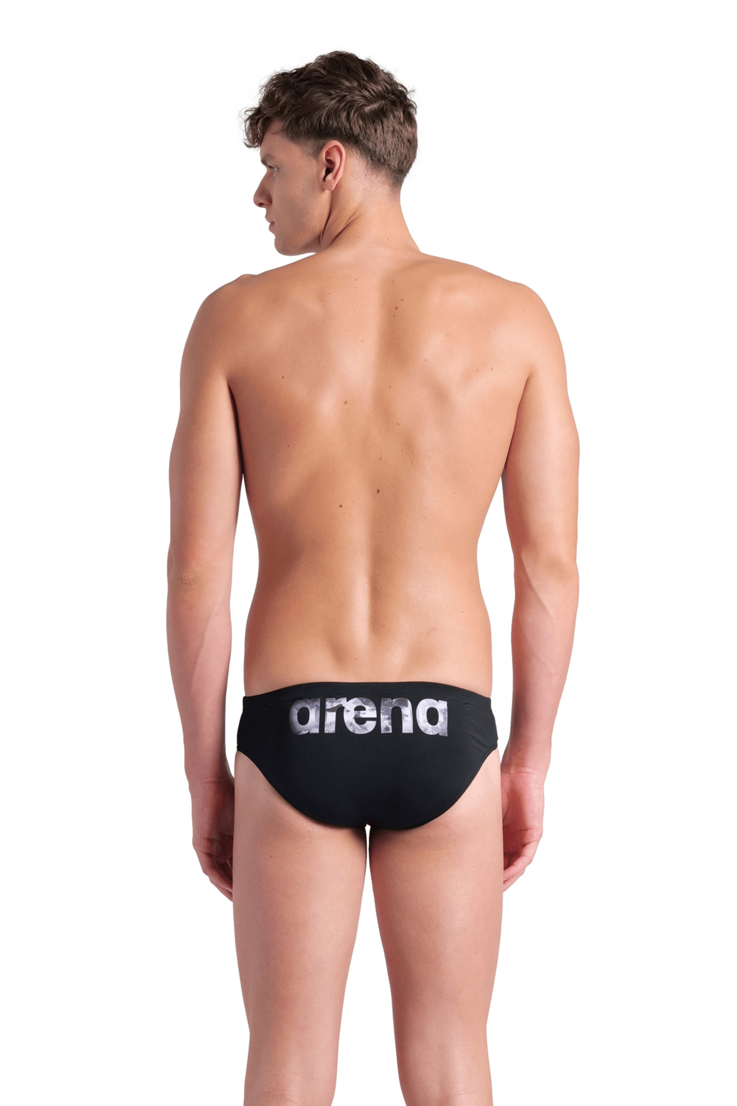MEN'S ARENA AIRBRUSH GRAPHIC SWIM BRIEFS BLACK 2