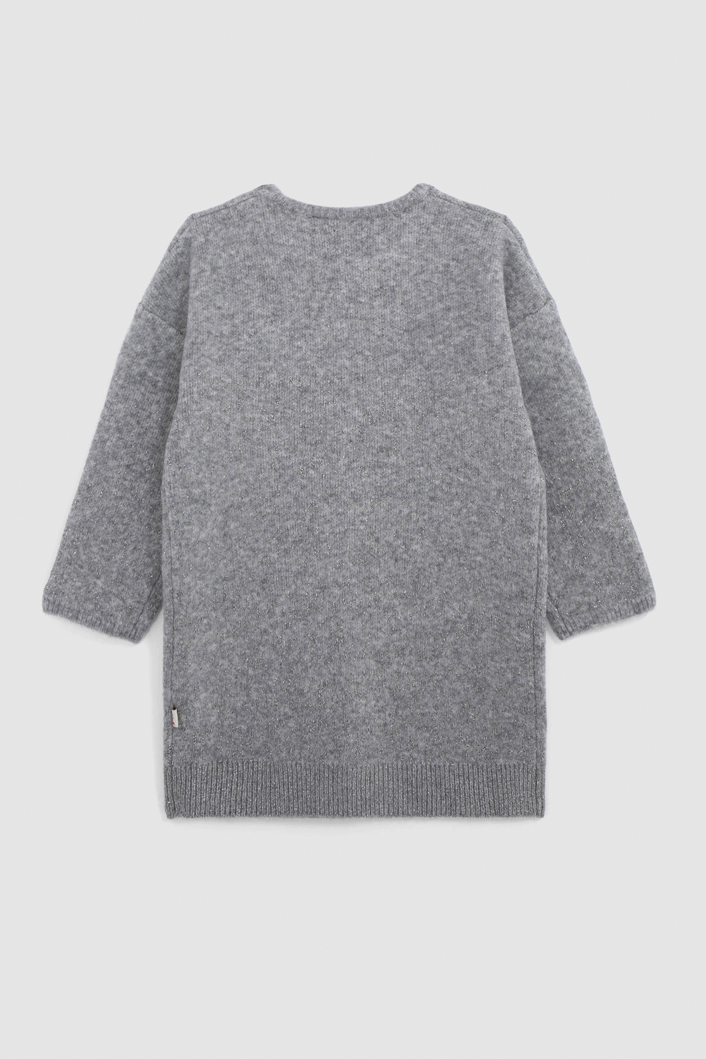 GIRL'S GREY JACQUARD LUREX SWEATER DRESS 2