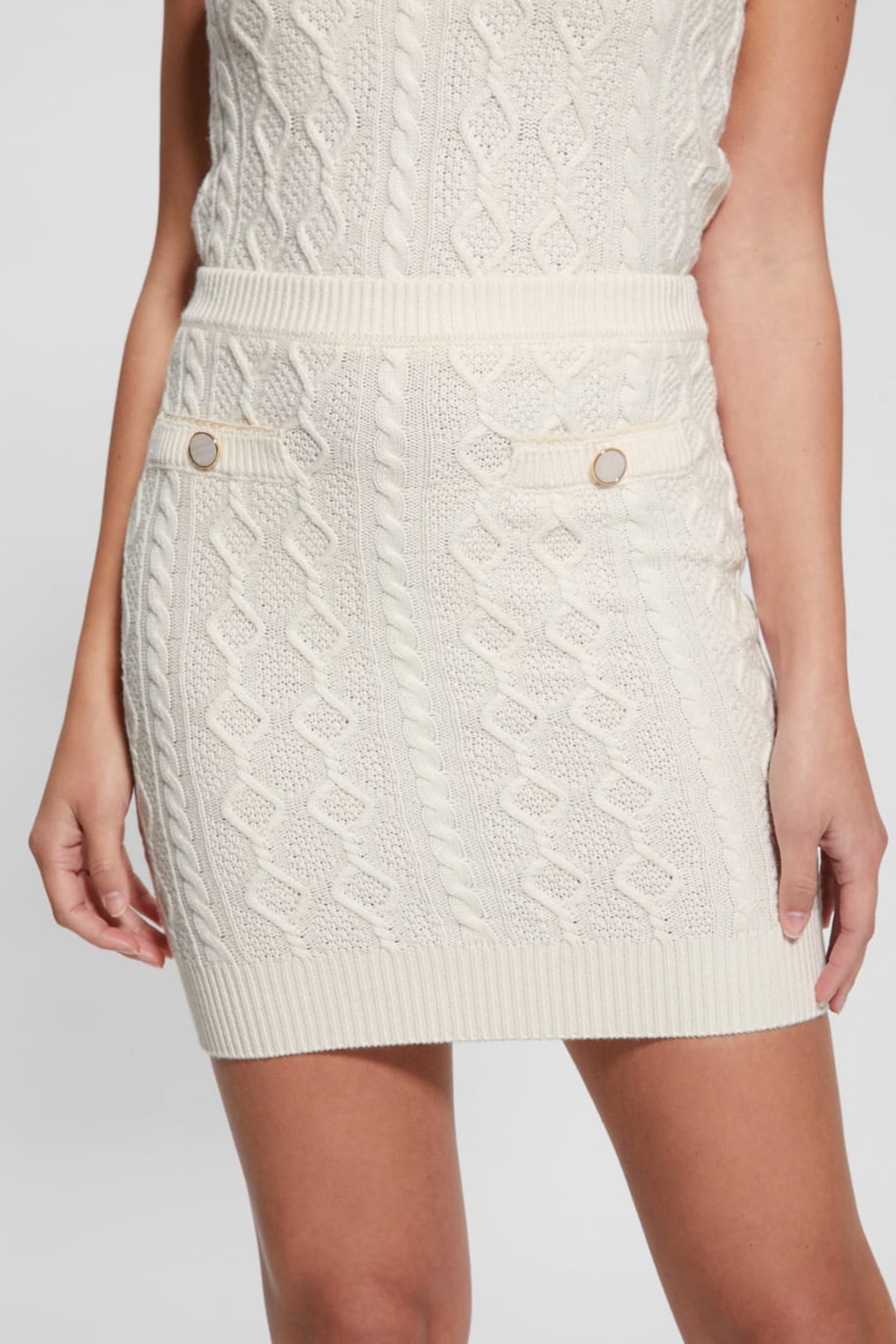 GUESS ECO ISABELLE SKIRT SWTR CREAM WHITE 1