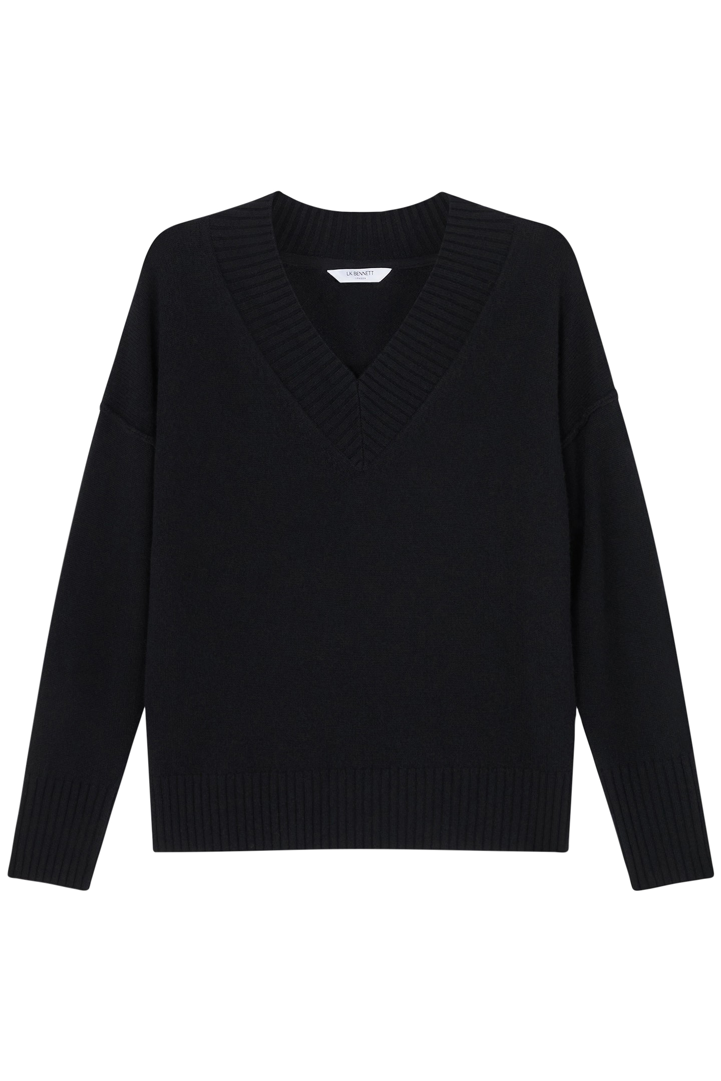 TK CARA V-NECK JUMPER BLACK 3