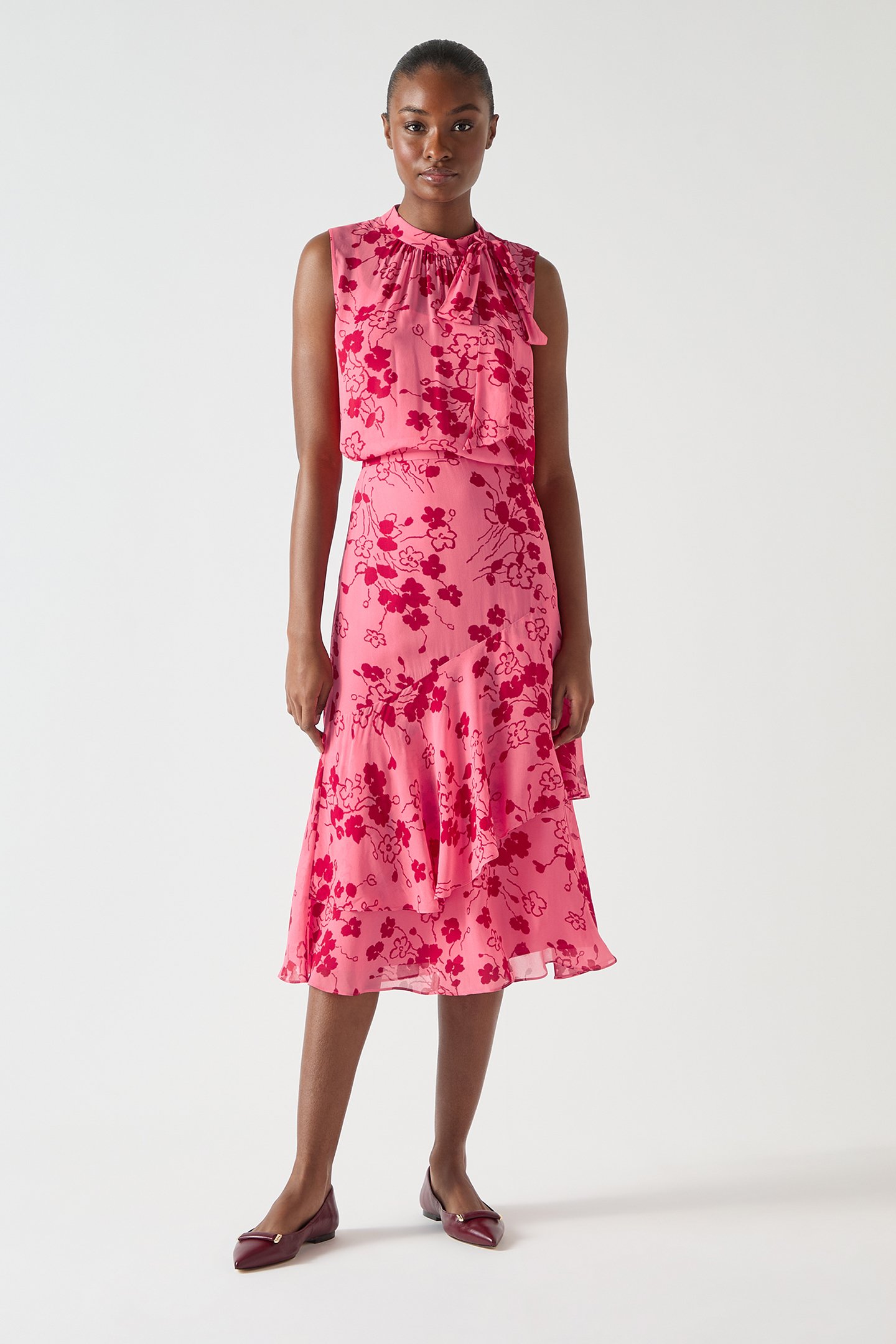 TW RHODA BOW BLOUSE PINK 1