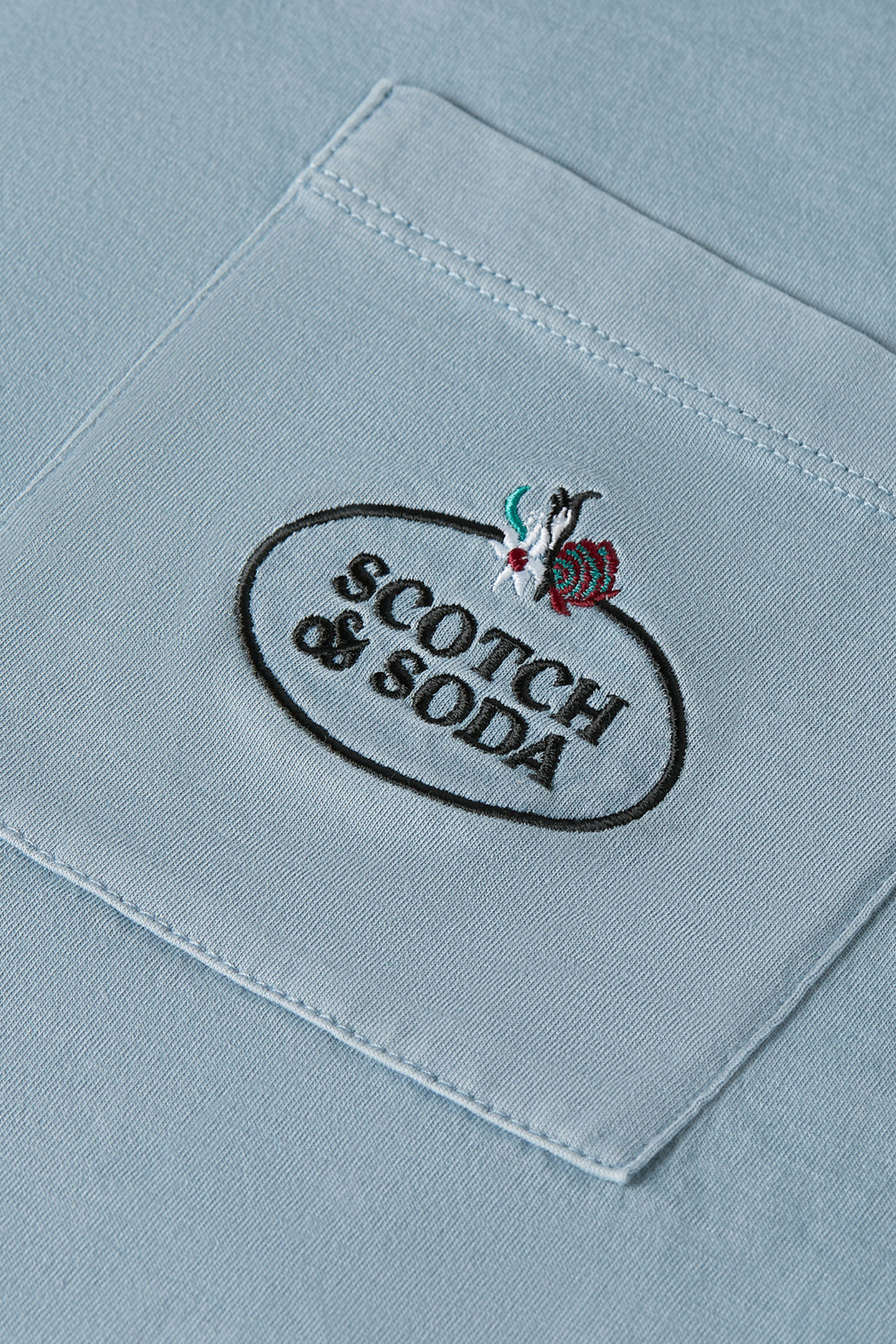 GARMENT DYED SS POCKET TEE SKY/PEWTER 3