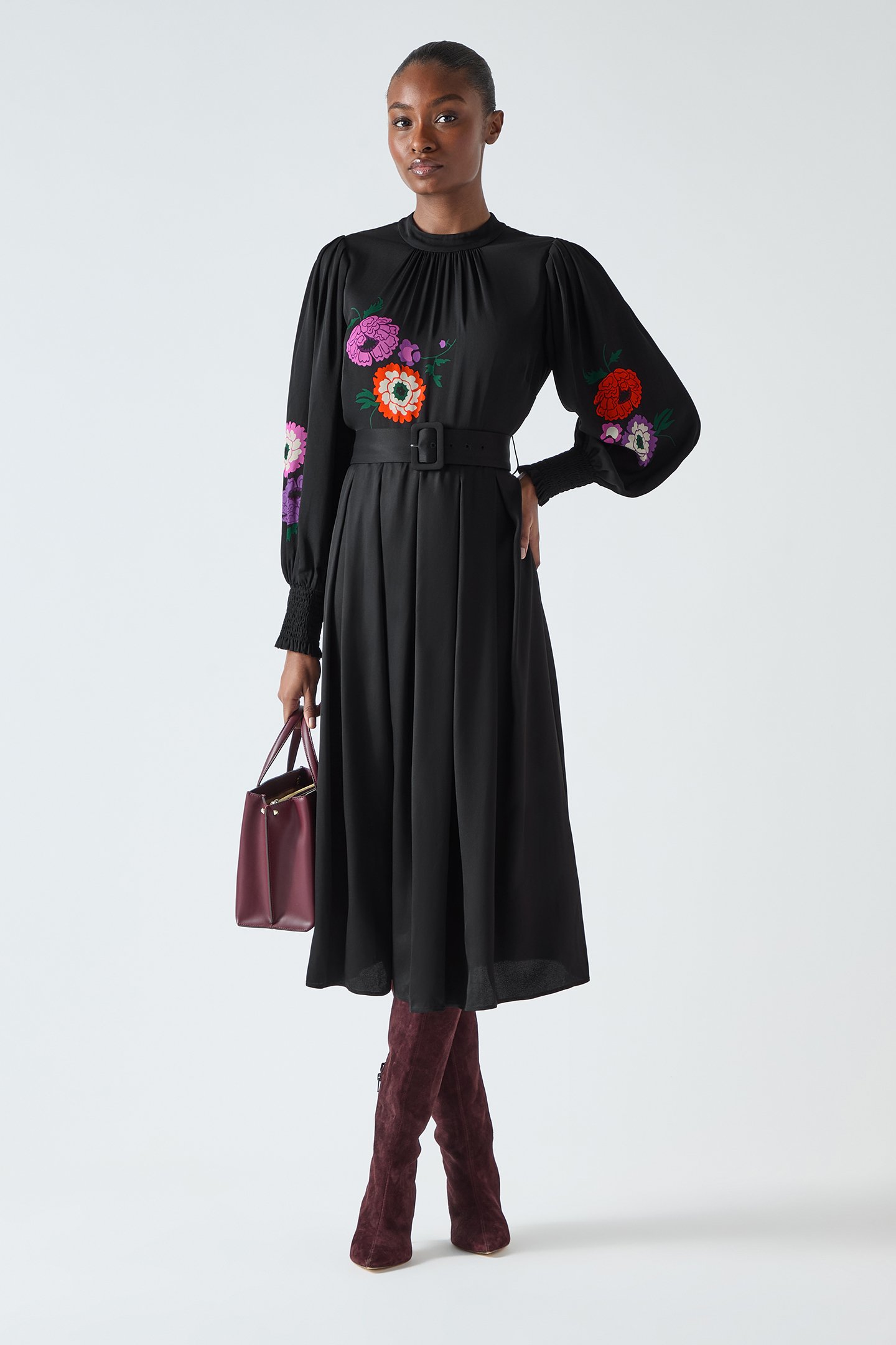 DR FLEUR MOTIF DRESS BLACK 2