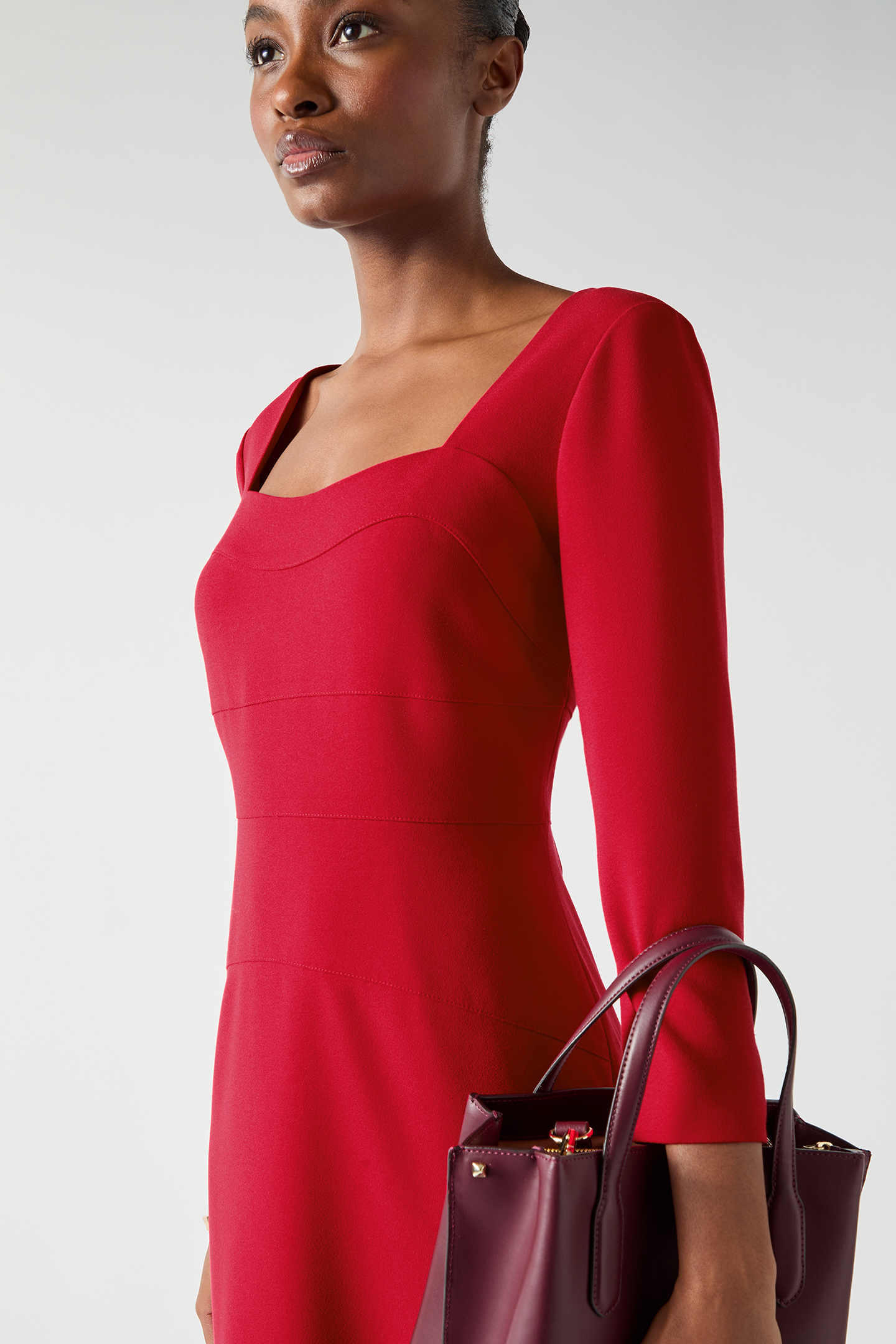 DR ALTYN CREPE DRESS RED 4