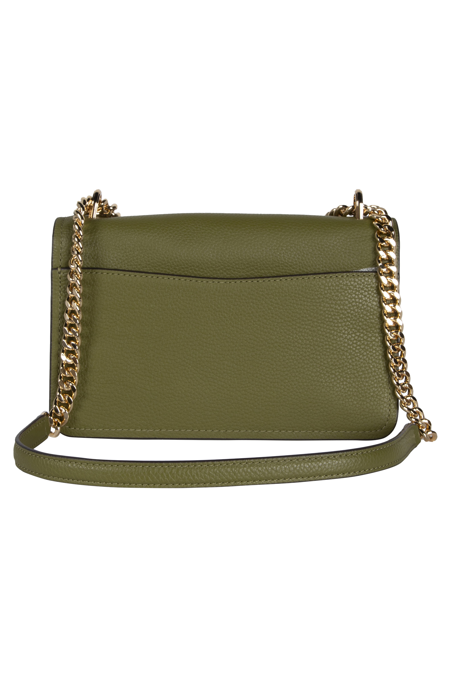 LEATHER SHOULDER BAG IN OLIVE 3