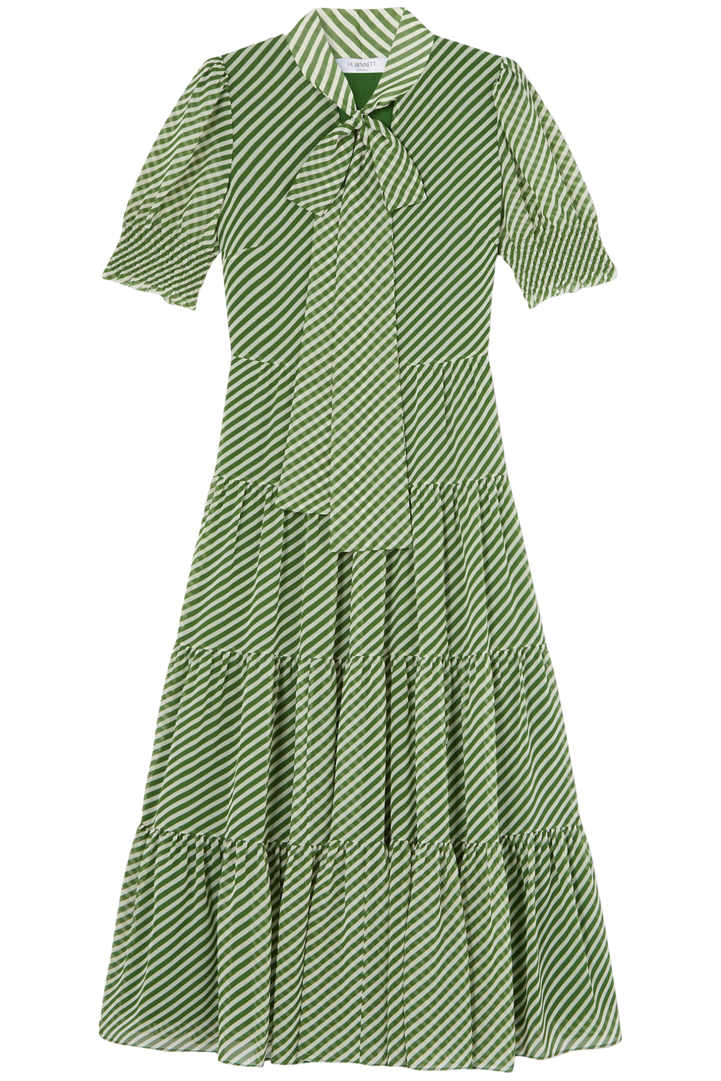 DR COCO TIE NECK DRESS GREEN 3