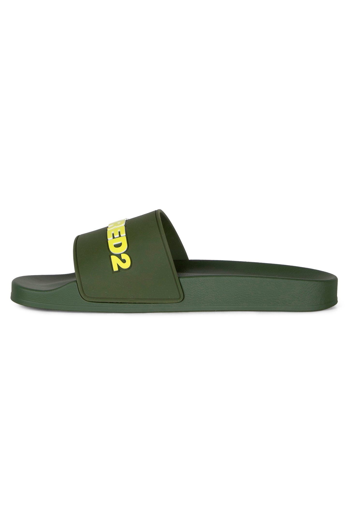 SLIDE SANDALS GOMMA STAMPA GREEN 3