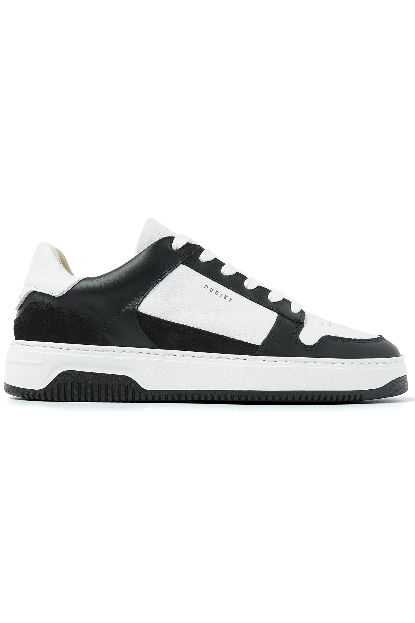 BASKET COURT BLACK LEATHER-WHITE 1