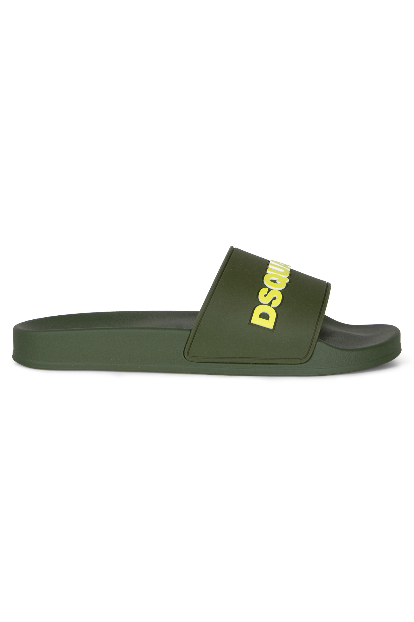 SLIDE SANDALS GOMMA STAMPA GREEN 1