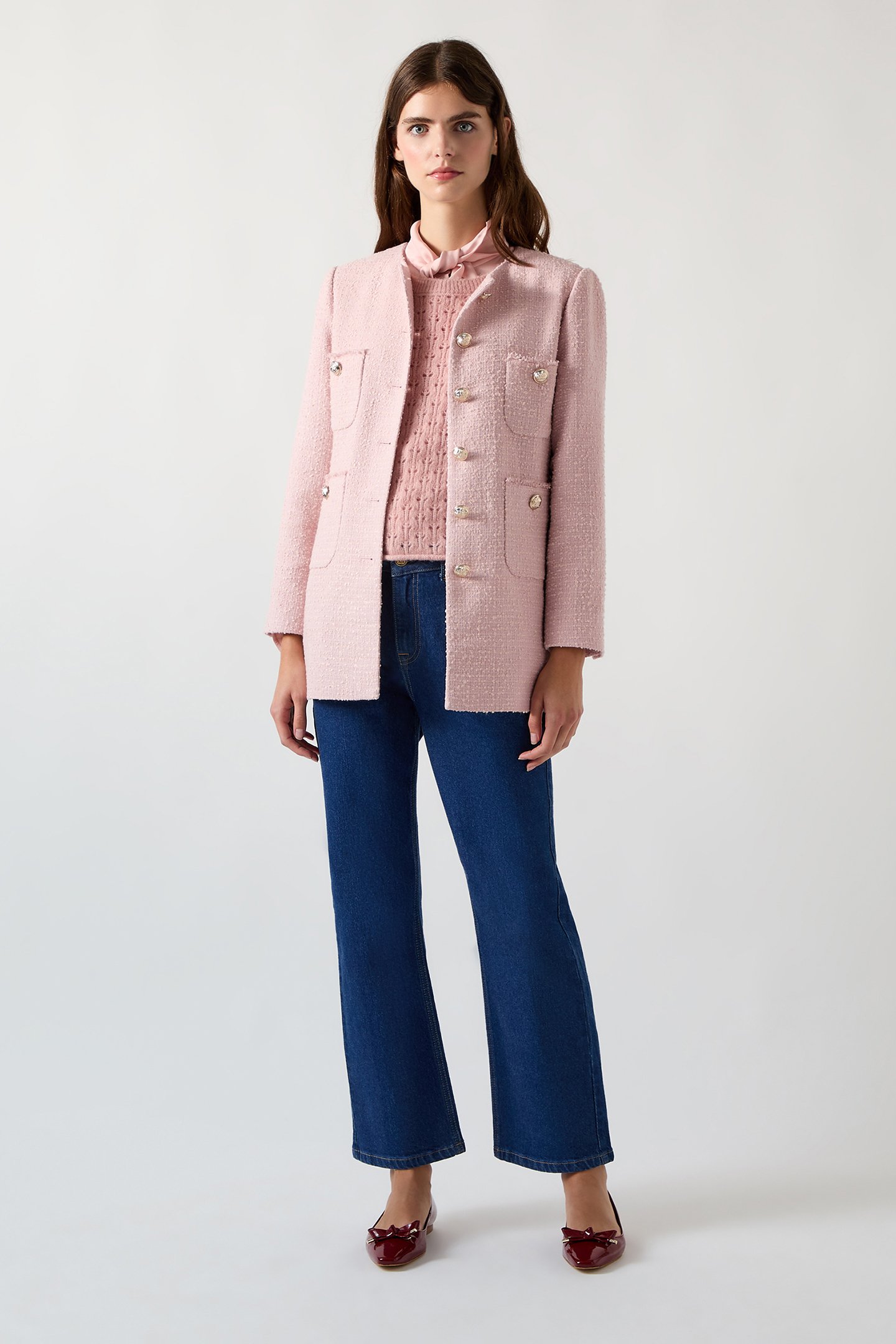 JK ROSIE TWEED JACKET LIGHT PINK 2
