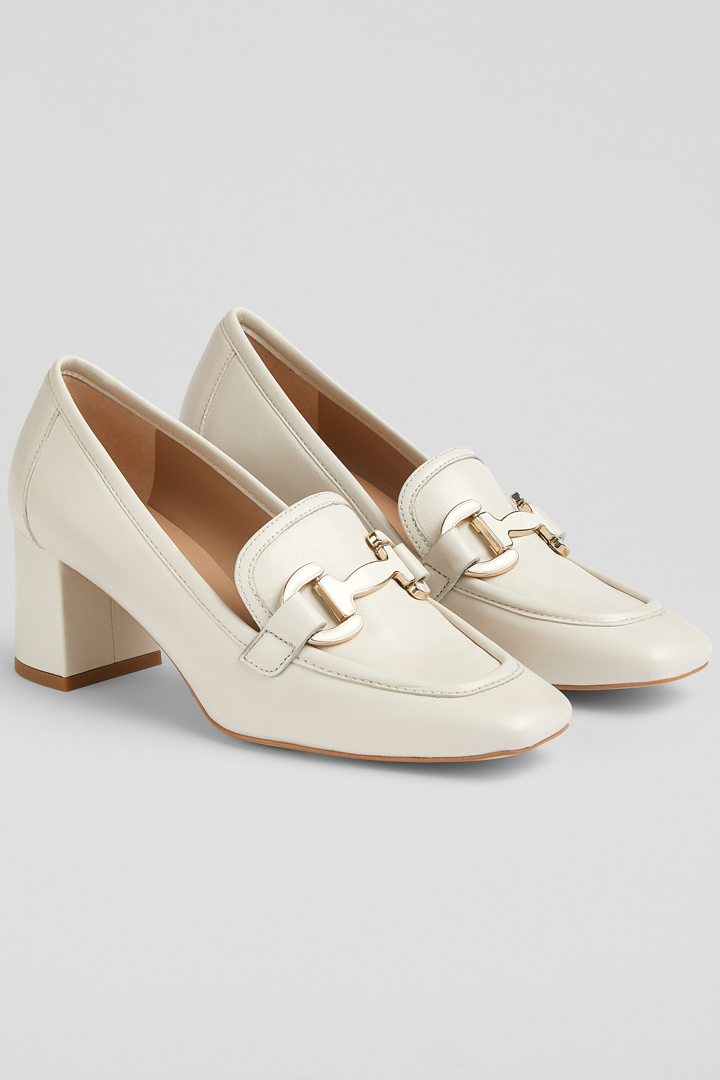 CC LUCA BLOCK HEEL SNAFFL ECRU 2