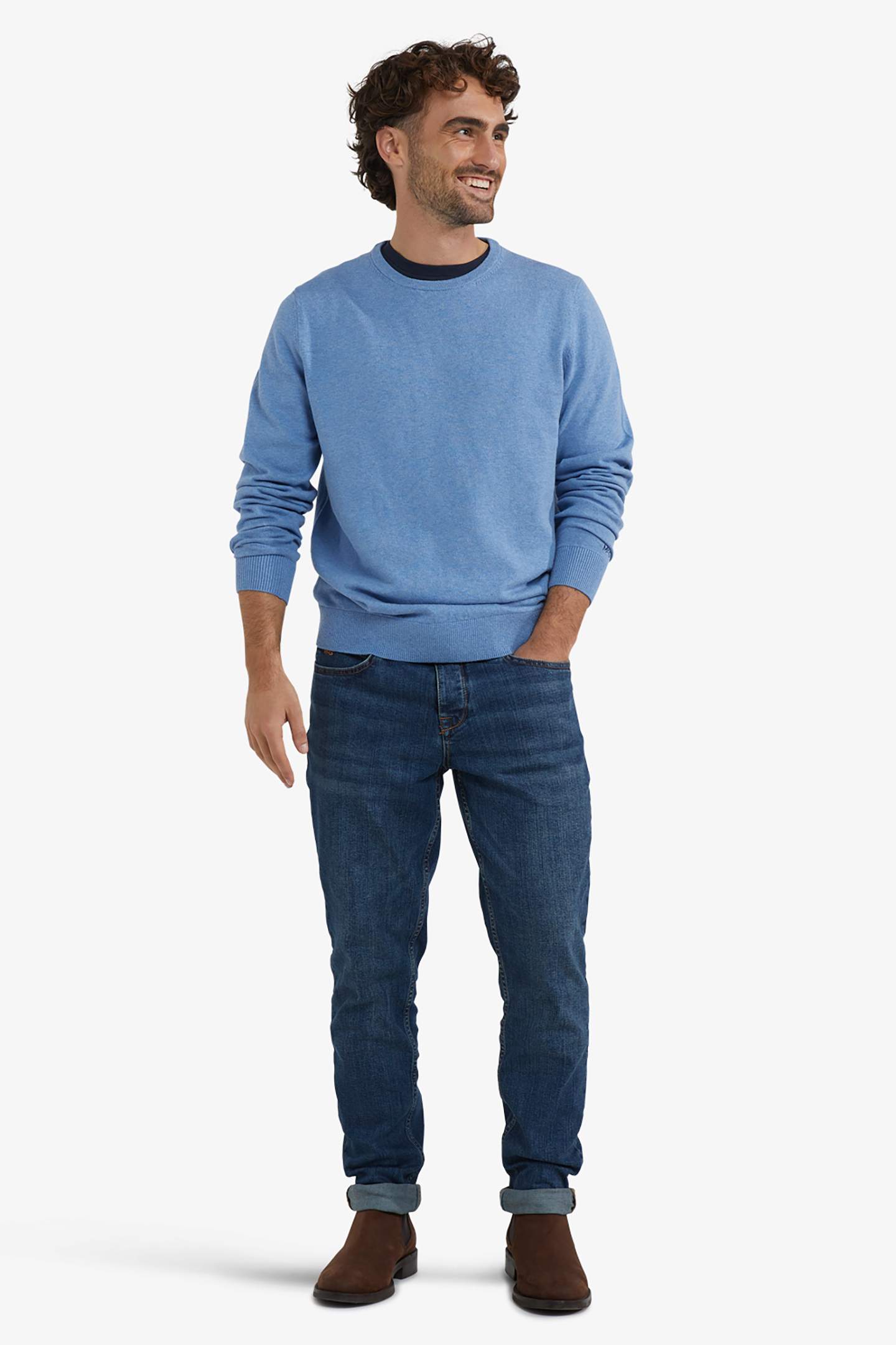 C-NECK SWEATER ICE BLUE 2