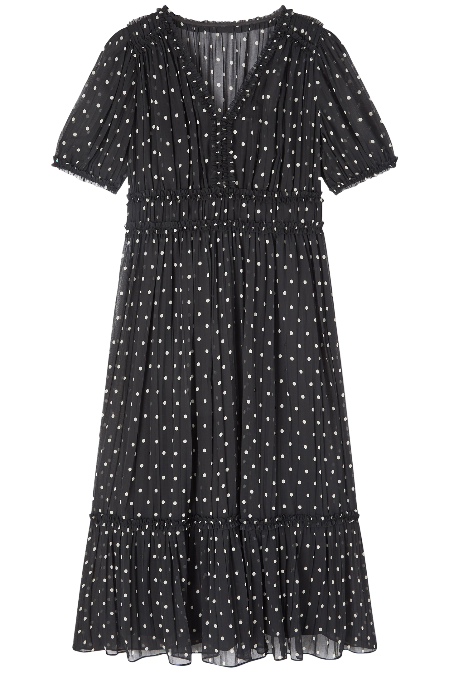 DR GIGI POLKADOT DRESS BLACK 3
