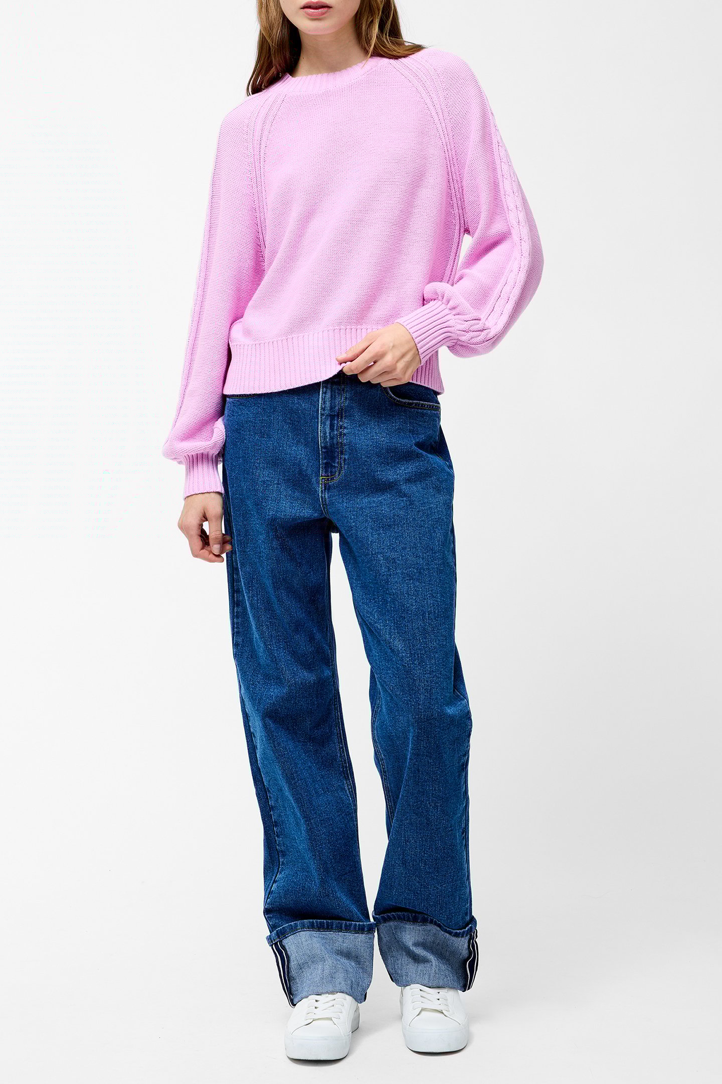 LILY CABLE SLV JUMPER BUBBLEGUM PINK 2