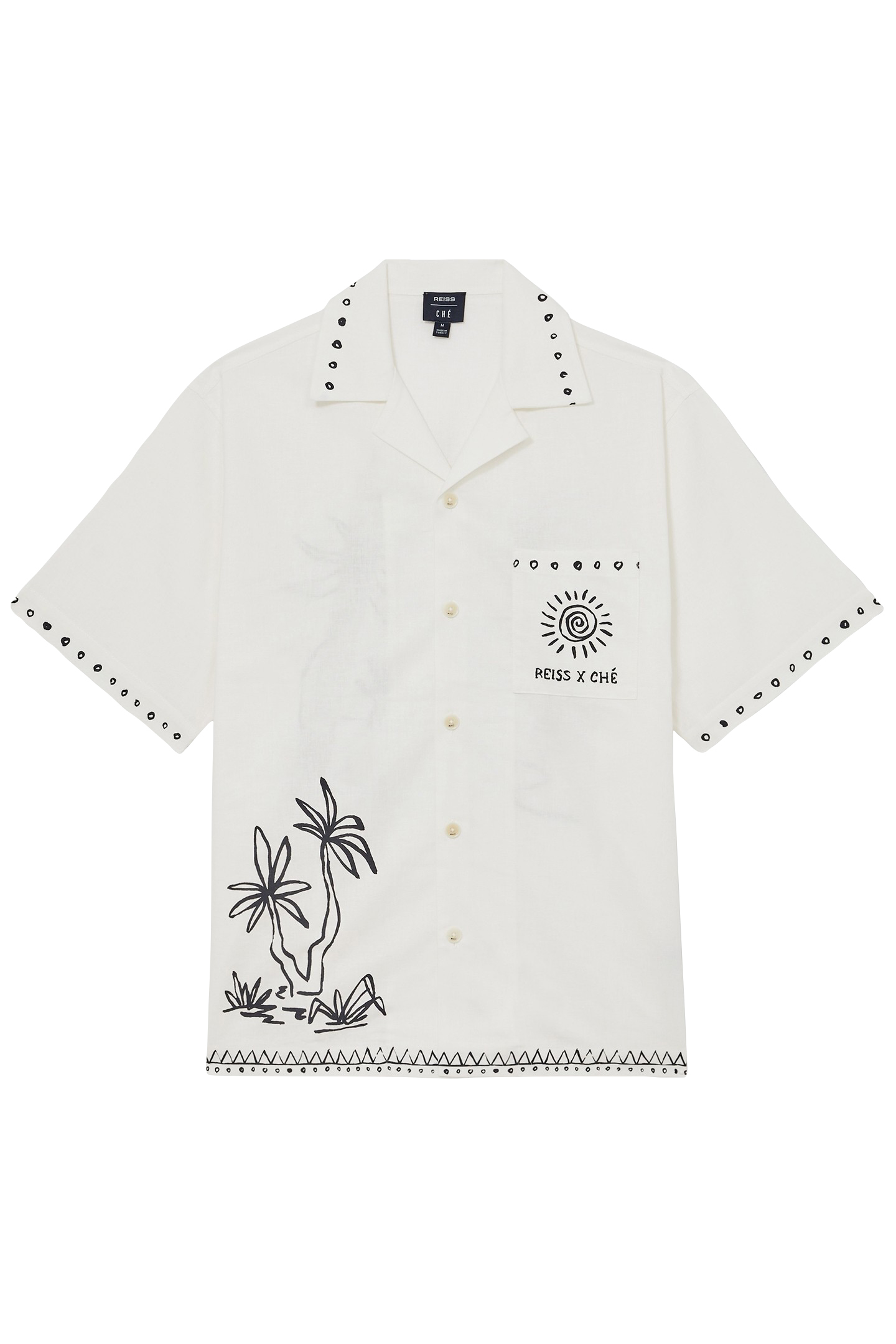 SS BRUSHSTROKE PRINTED LINEN CUBAN SHIRT WHITE 4
