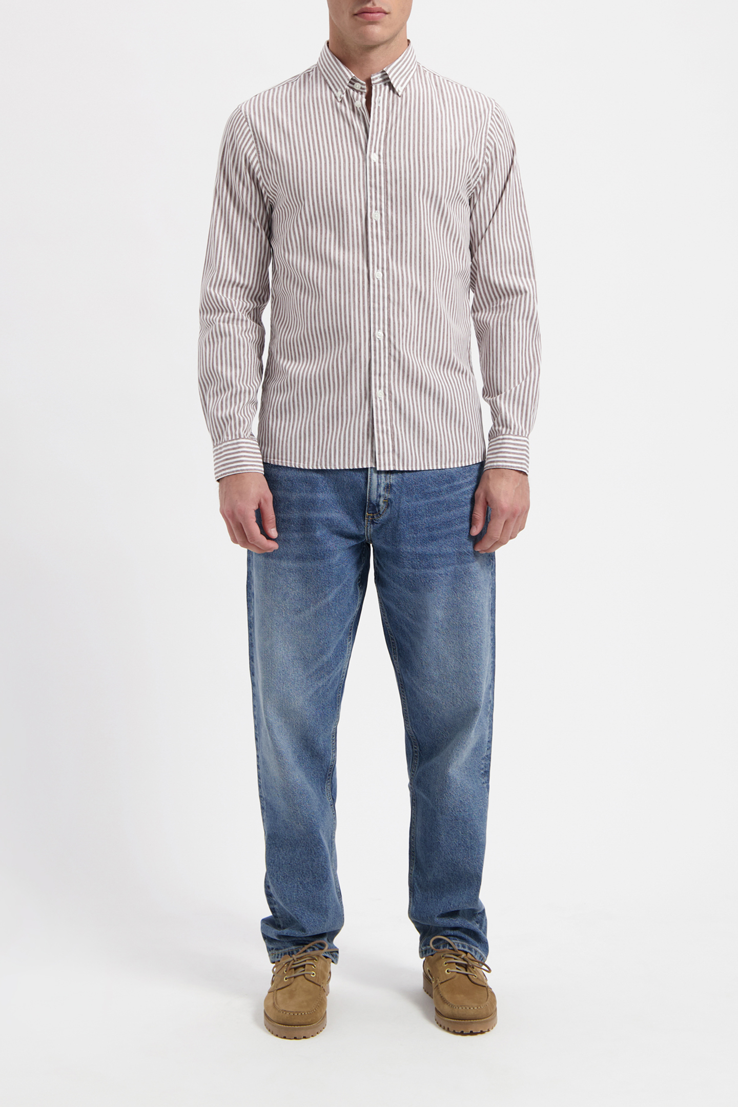 WAL – JAMES SHIRT BROWN STRIPED 2