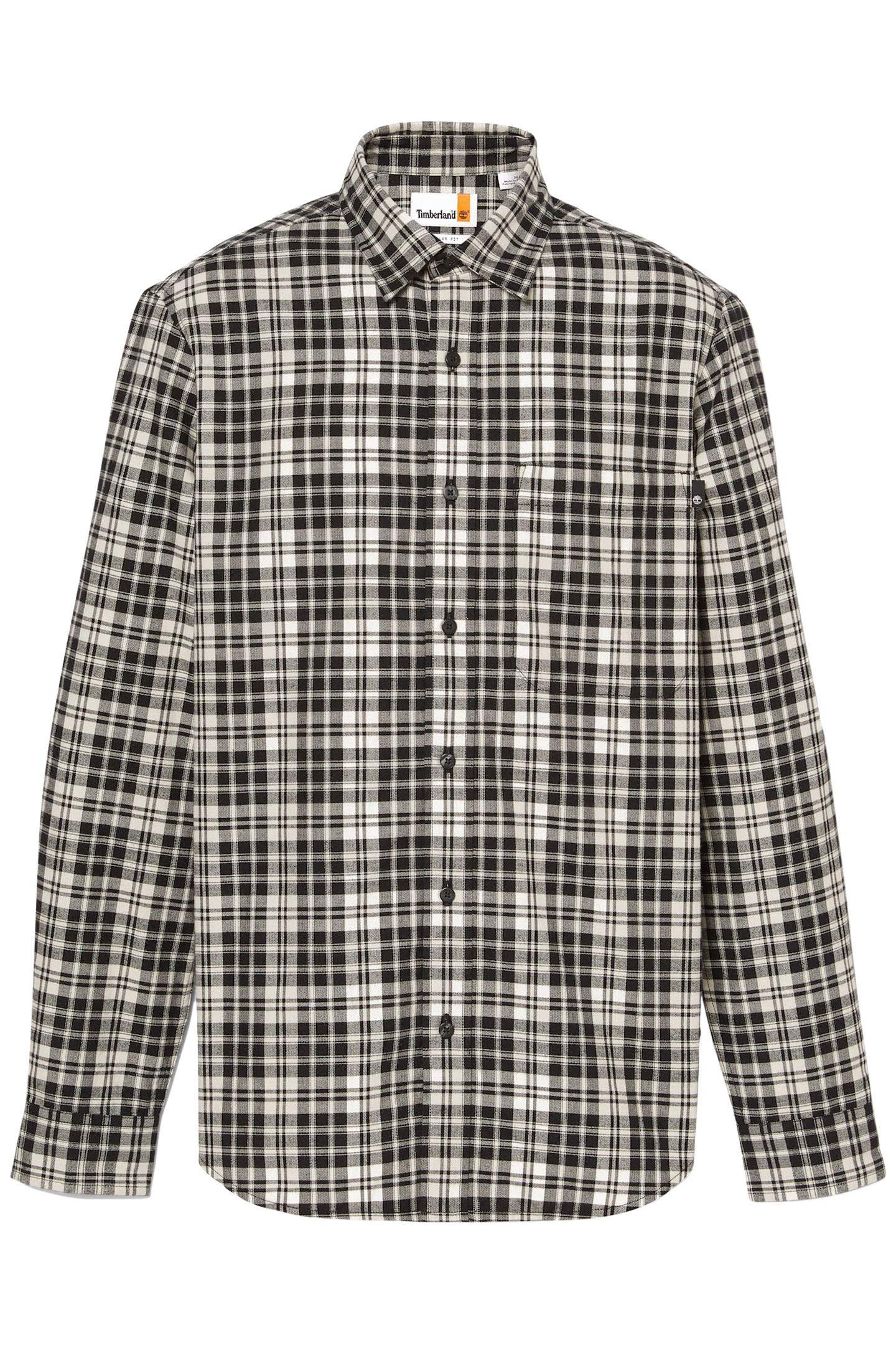 HERRINGBONE FLANNEL PLAID SHIRT BLACK 4