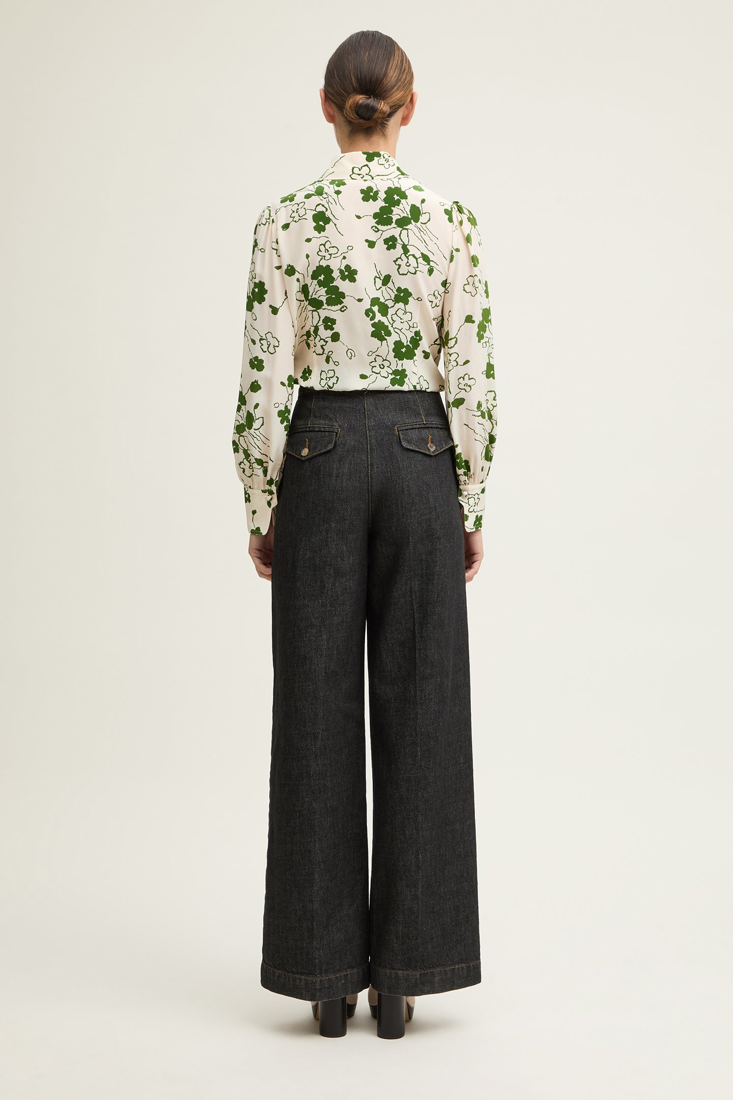 TW SONYA FLOWER BLOUSE GREEN 3