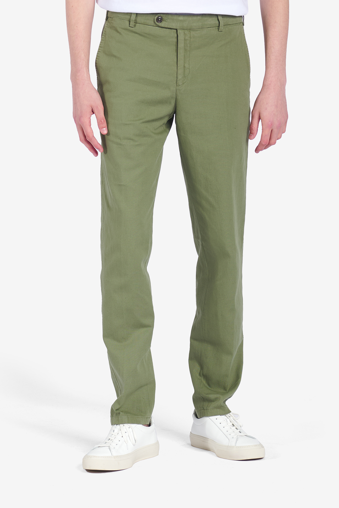 DIEGO COTTON-LINEN STRETCH GREEN 1