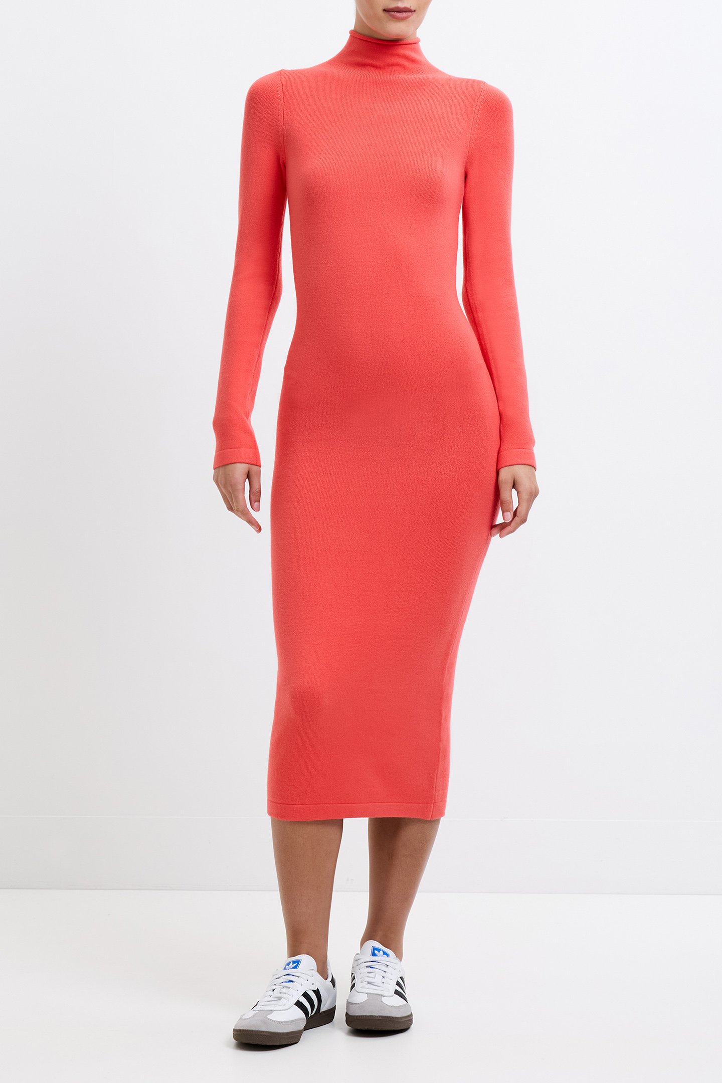 BABYSOFT ROLL NK DRESS CAYENNE RED 1