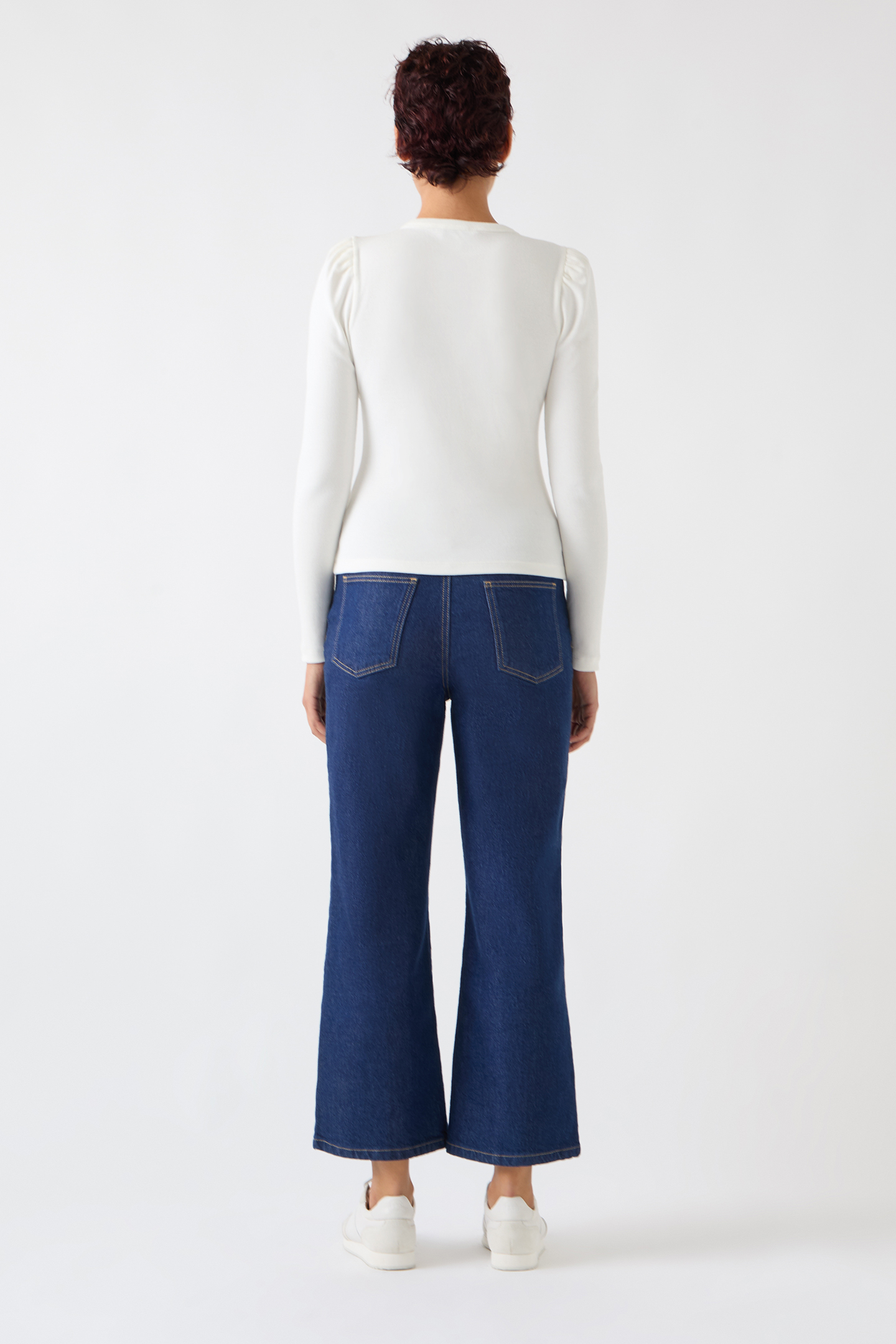 TJ CARLA RIB JERSEY TOP IVORY 2