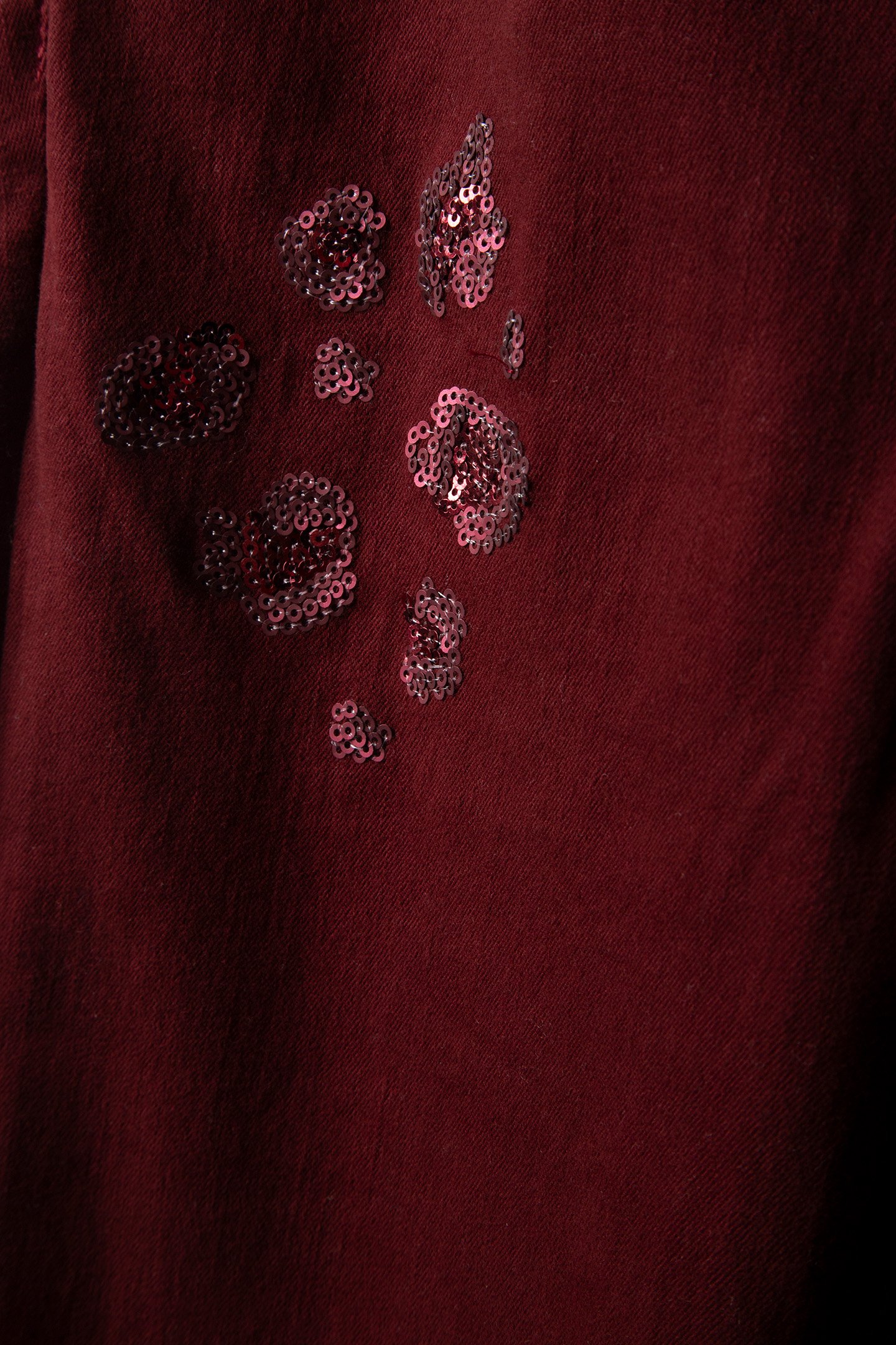 COTTON FITTED PANTS IN RED 4