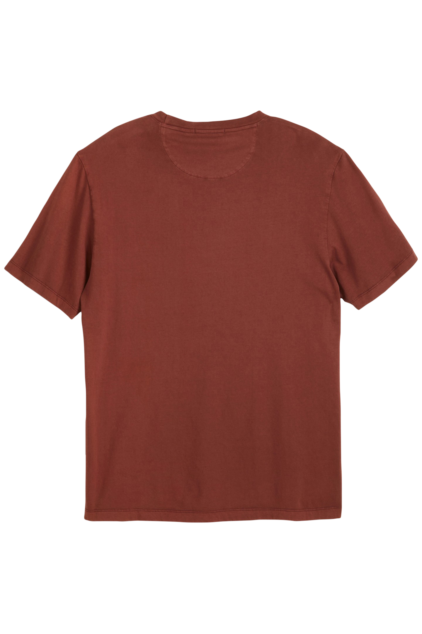 GARMENT DYED SS POCKET TEE BROWN/RED 2