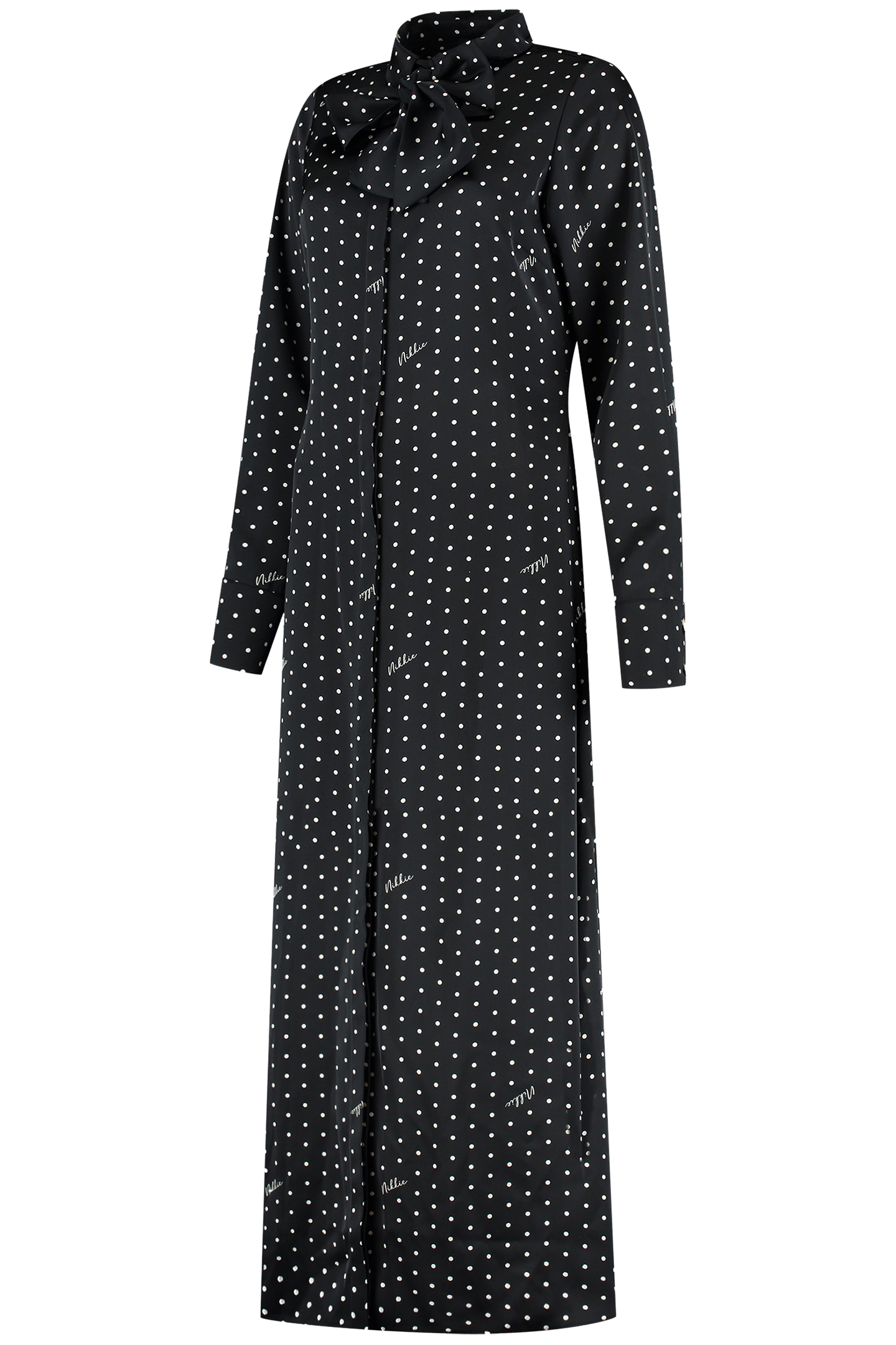 HALYCH SATIN MAXI DRESS BLACK 4