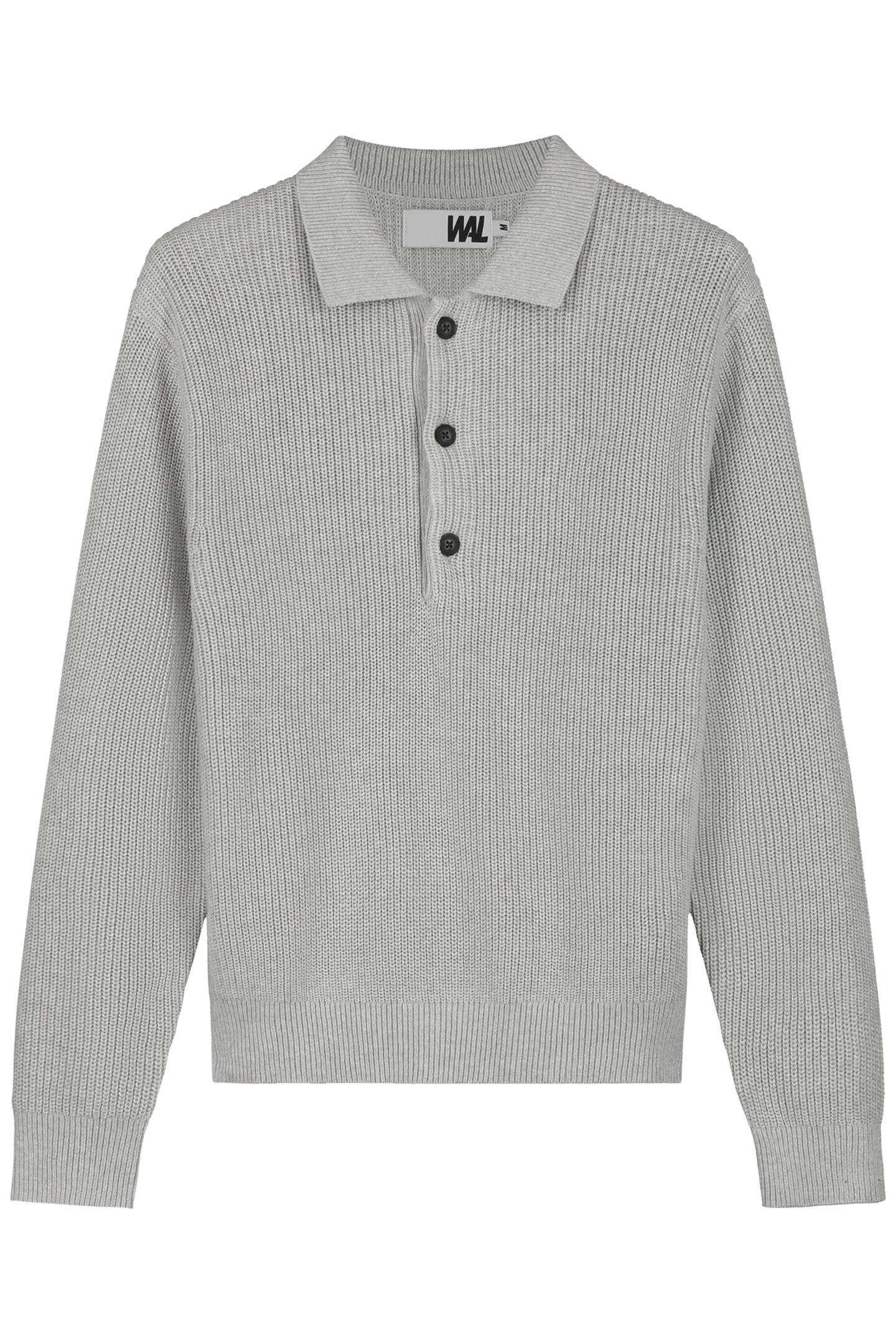WAL – MILES LS POLO LIGHT GREY MELANGE 4