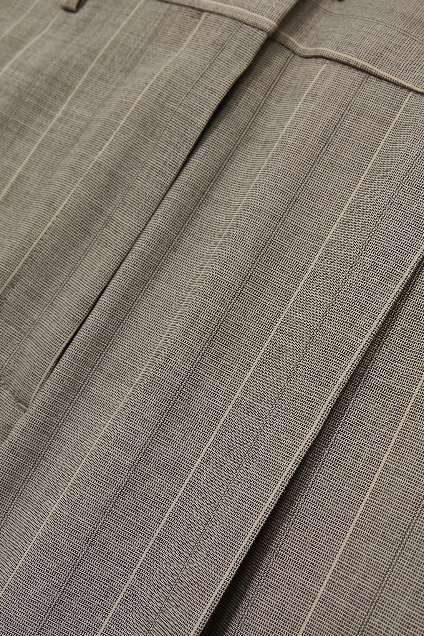 WIDE LEG PINSTRIPE TROUSER GREY 6