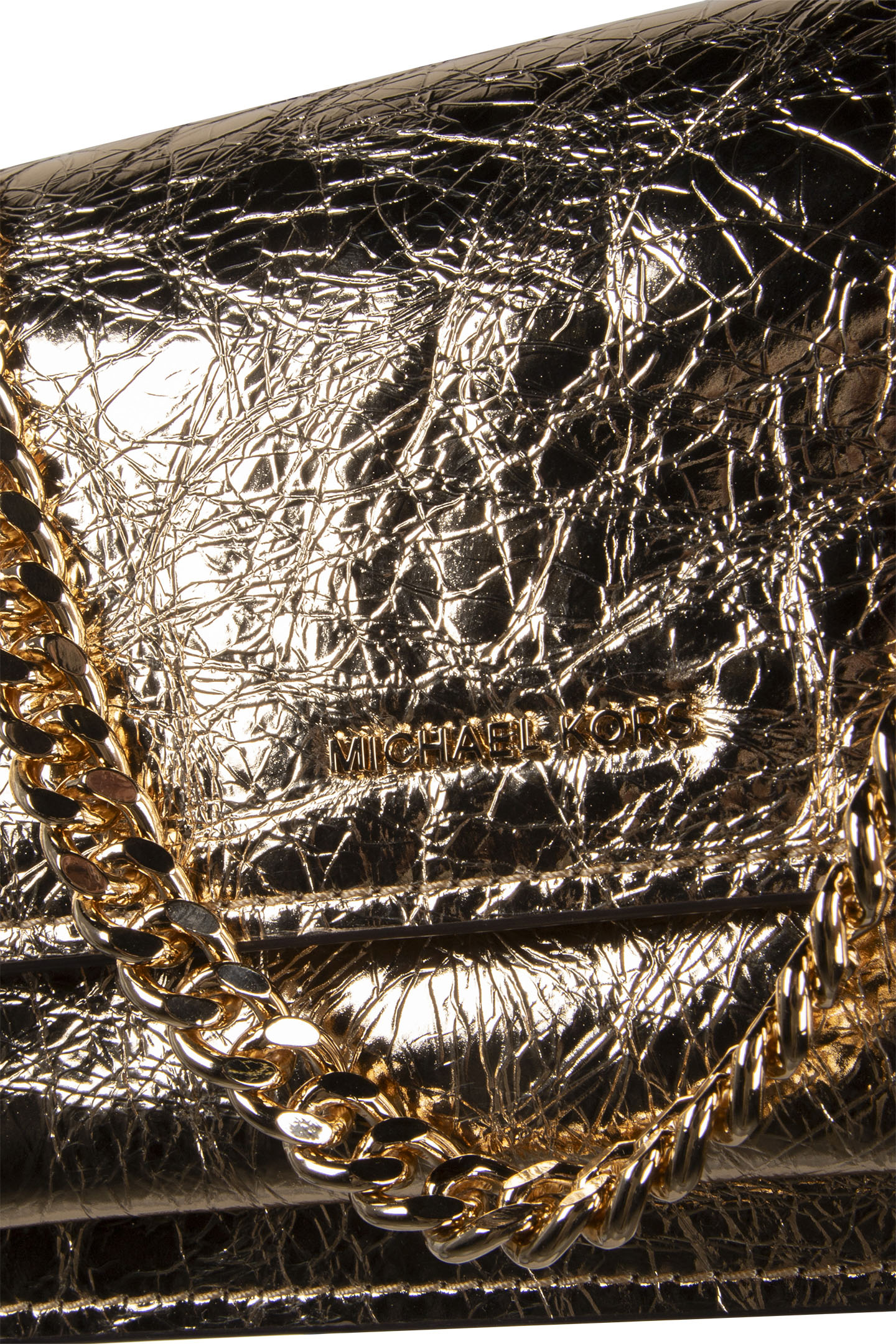 LEATHER SHOULDER BAG IN PALE GOLD 5