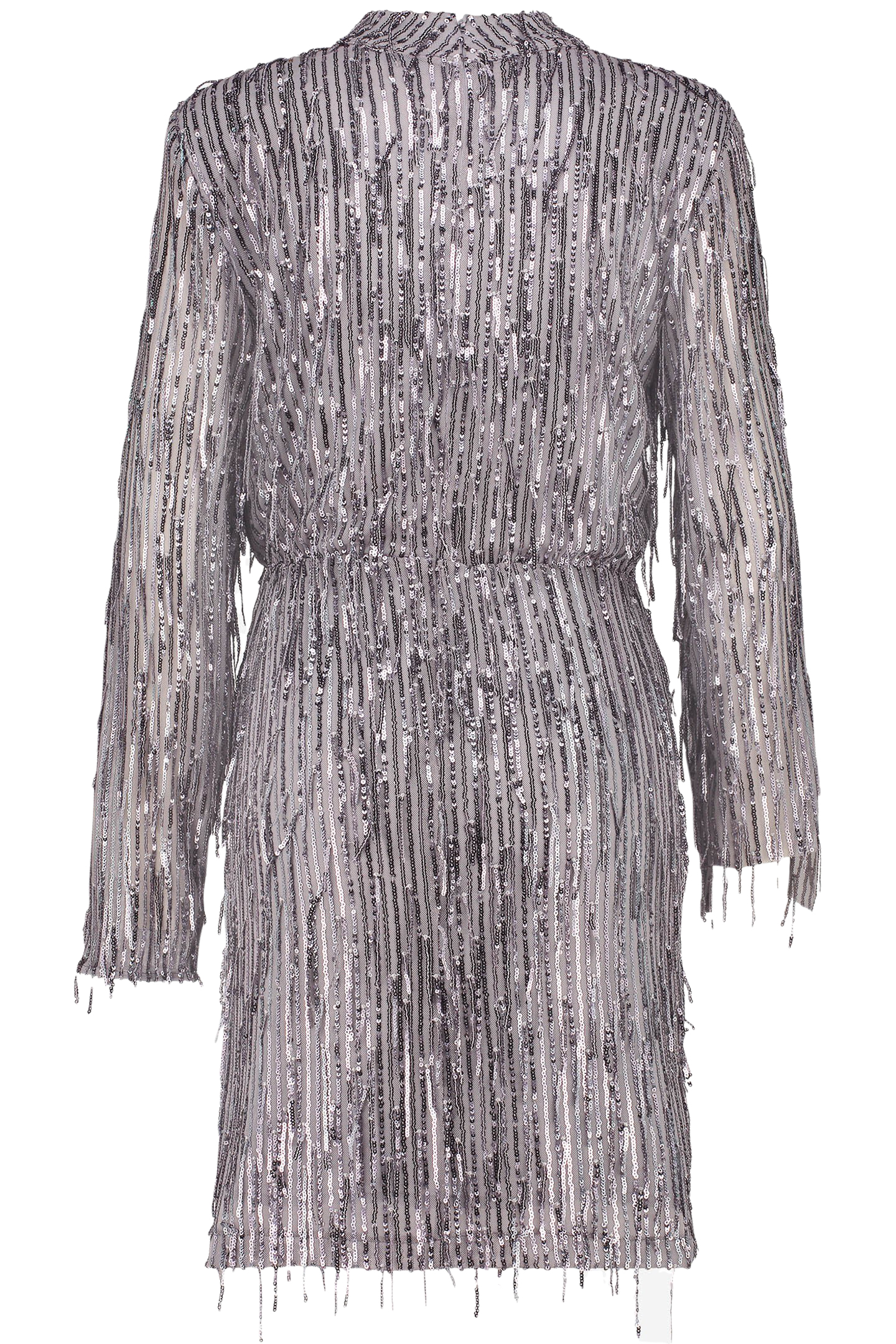 FRASY - PARTY DRESSES GREY FRINGED 5