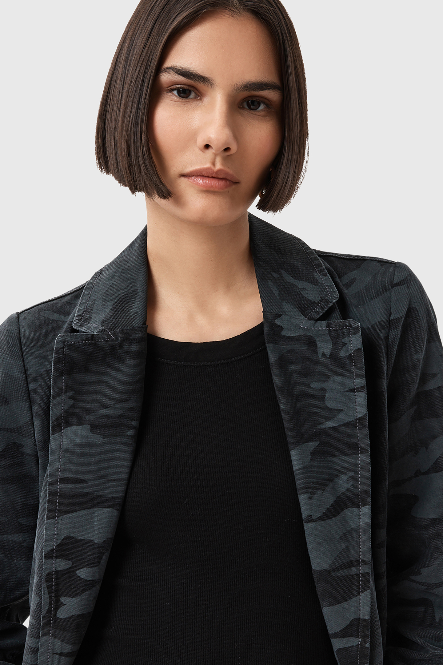 ALEIDA DENIM BLAZER CAMO INK BLUE 7
