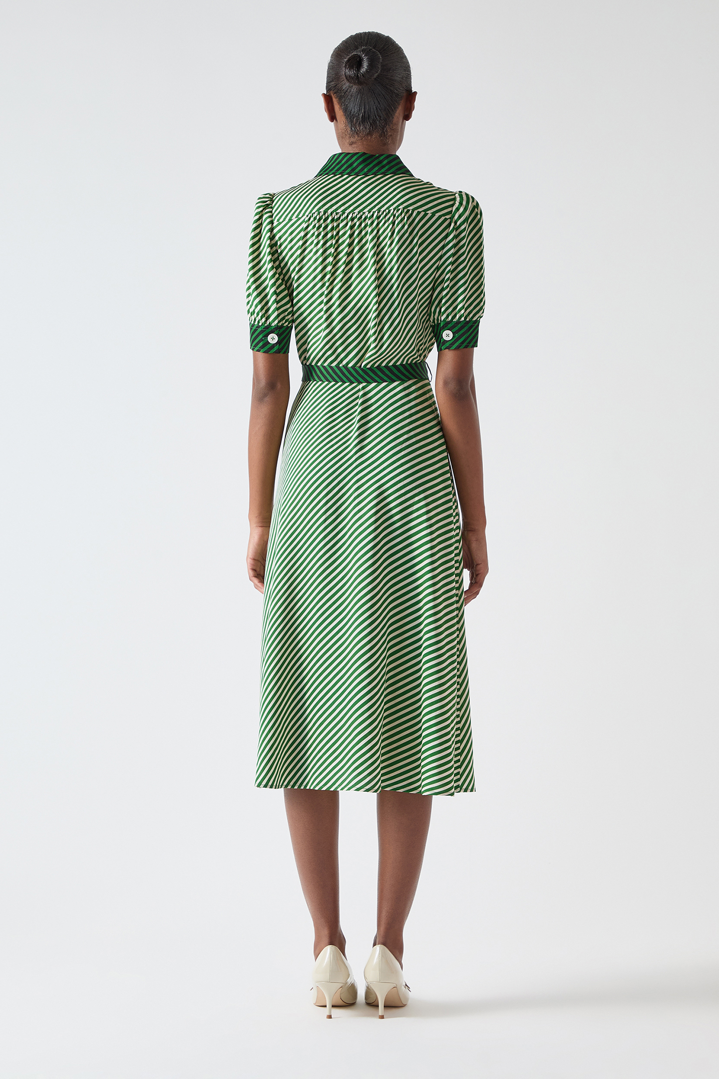 DR VAL STRIPE DRESS GREEN 2